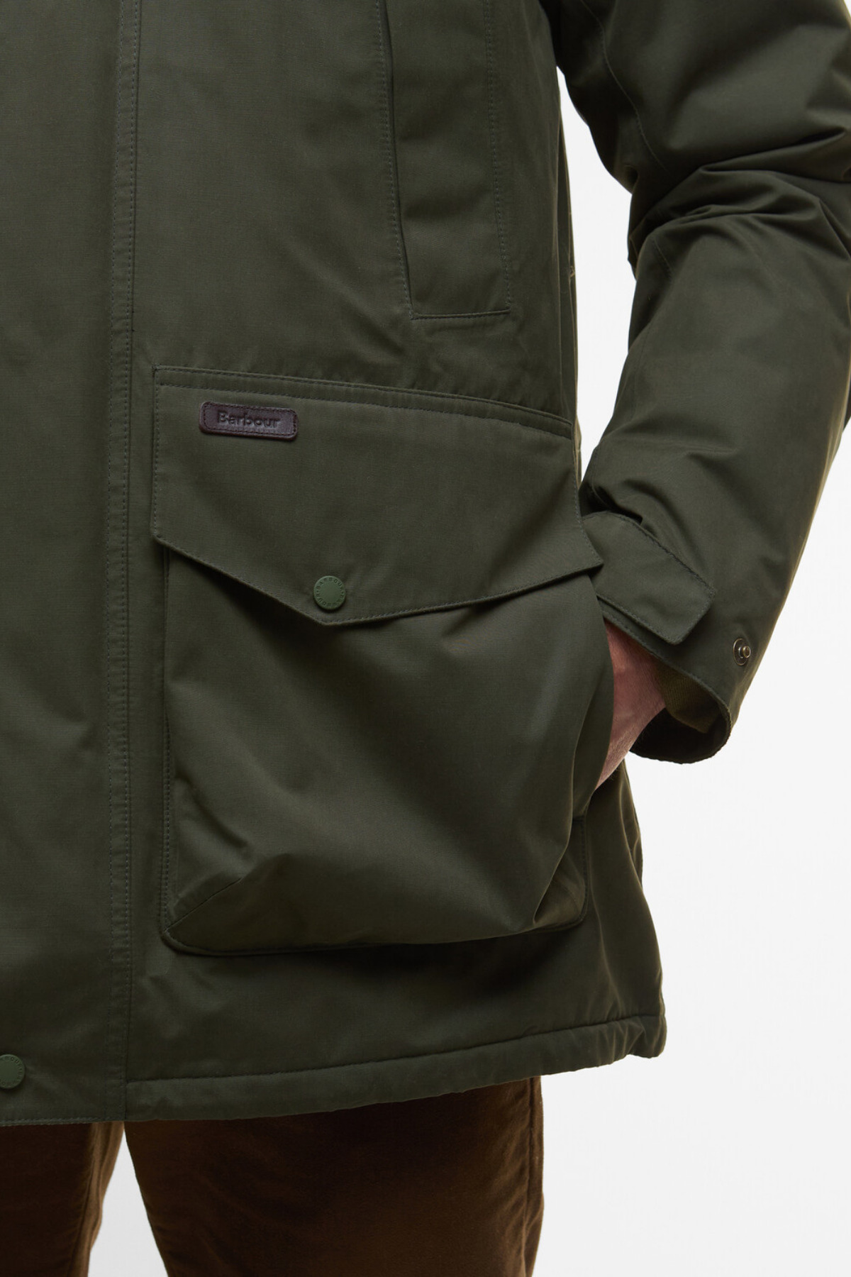 بارانی مردانه راسته | باربور Barbour MWB1141-OL91 O - تصویر 7