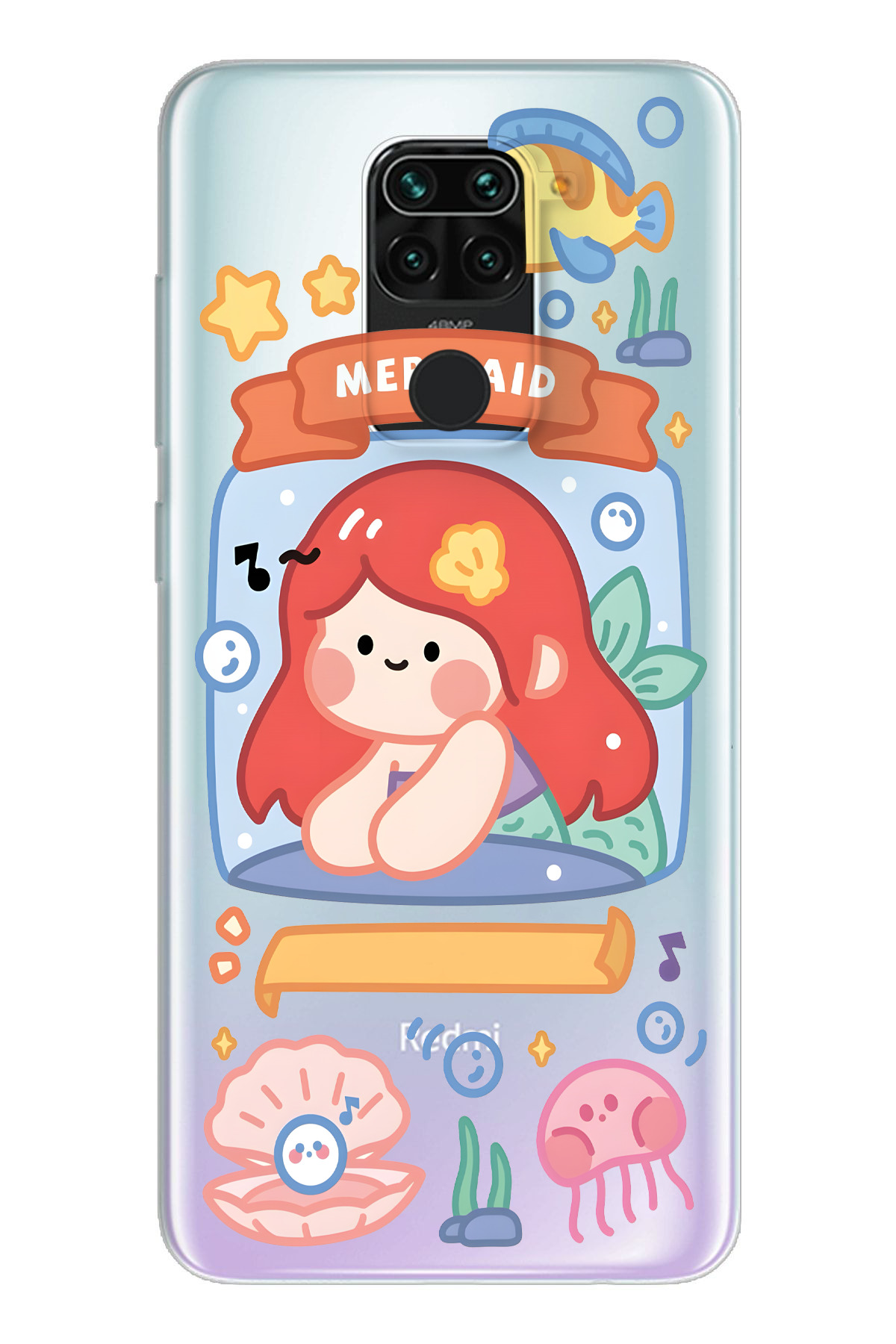 Xiaomi Redmi Note 9 Compatible Printed Soft Silicone Transparent Phone Case