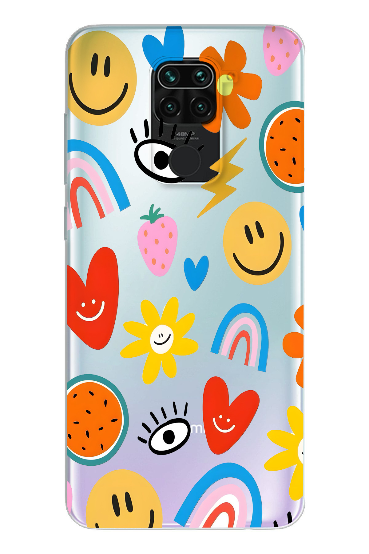 Xiaomi Redmi Note 9 Compatible Printed Soft Silicone Transparent Phone Case