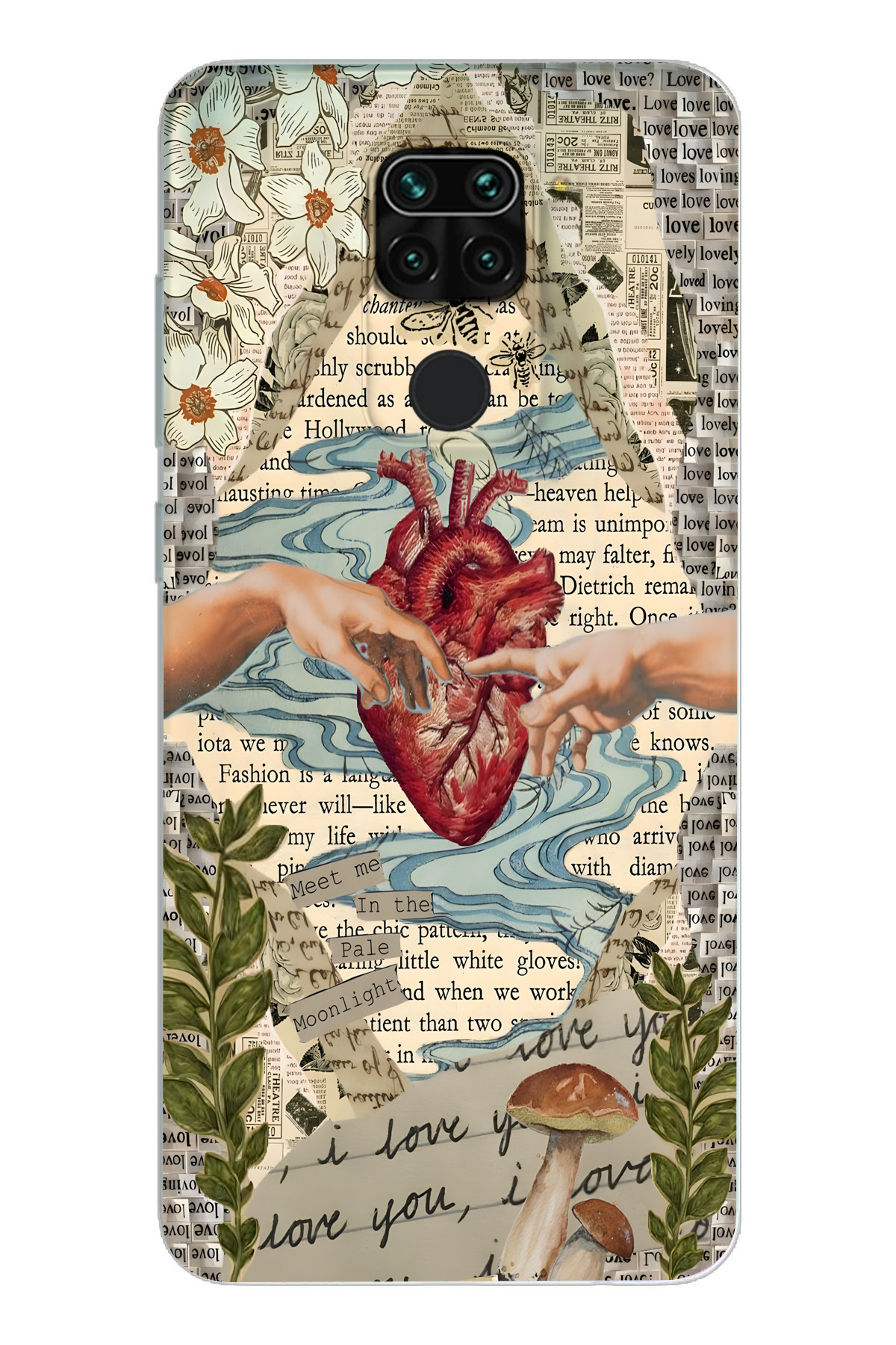 Xiaomi Redmi Note 9 Compatible Printed Soft Silicone Transparent Phone Case