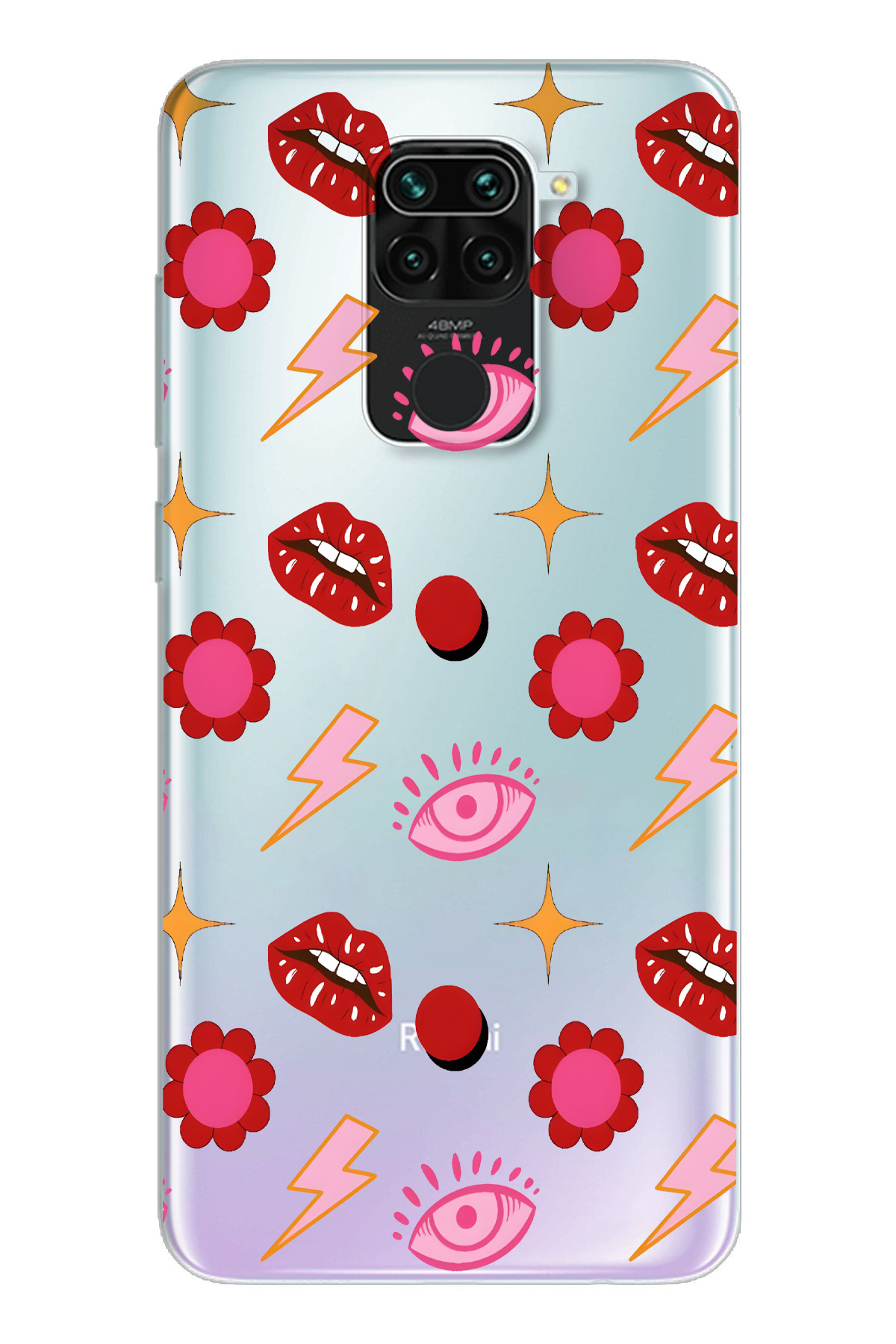 Xiaomi Redmi Note 9 Compatible Printed Soft Silicone Transparent Phone Case
