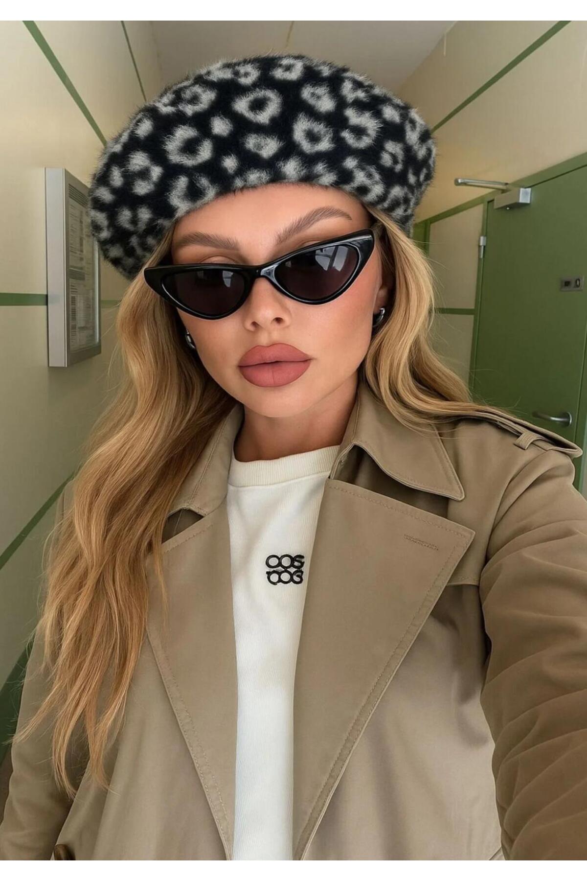 Wearflawless Yün Peluş Leopar Desenli Ressam Bere, Kadınlar İçin Hediye