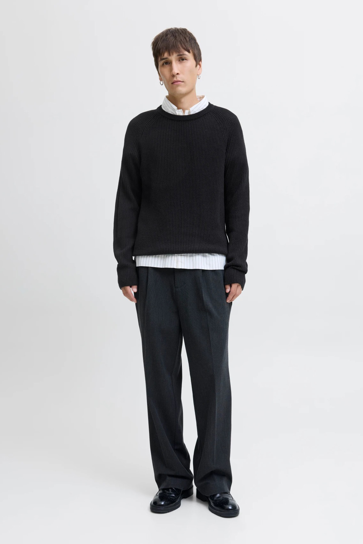 ژاکت کشی مردانه راسته آستین بلند | جک اند جونز Jack & Jones 12278916 - تصویر 3