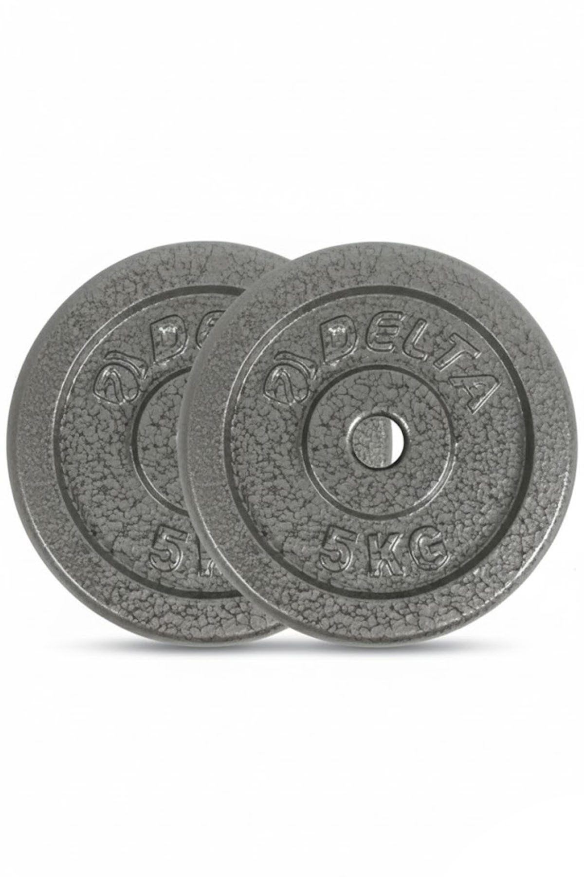 Delta Döküm Plaka Gri 5 KG x 2 Adet Toplam 10 Kg | Ağırlık Dambıl Plakası Dayanıklı ve Ergonomik Set