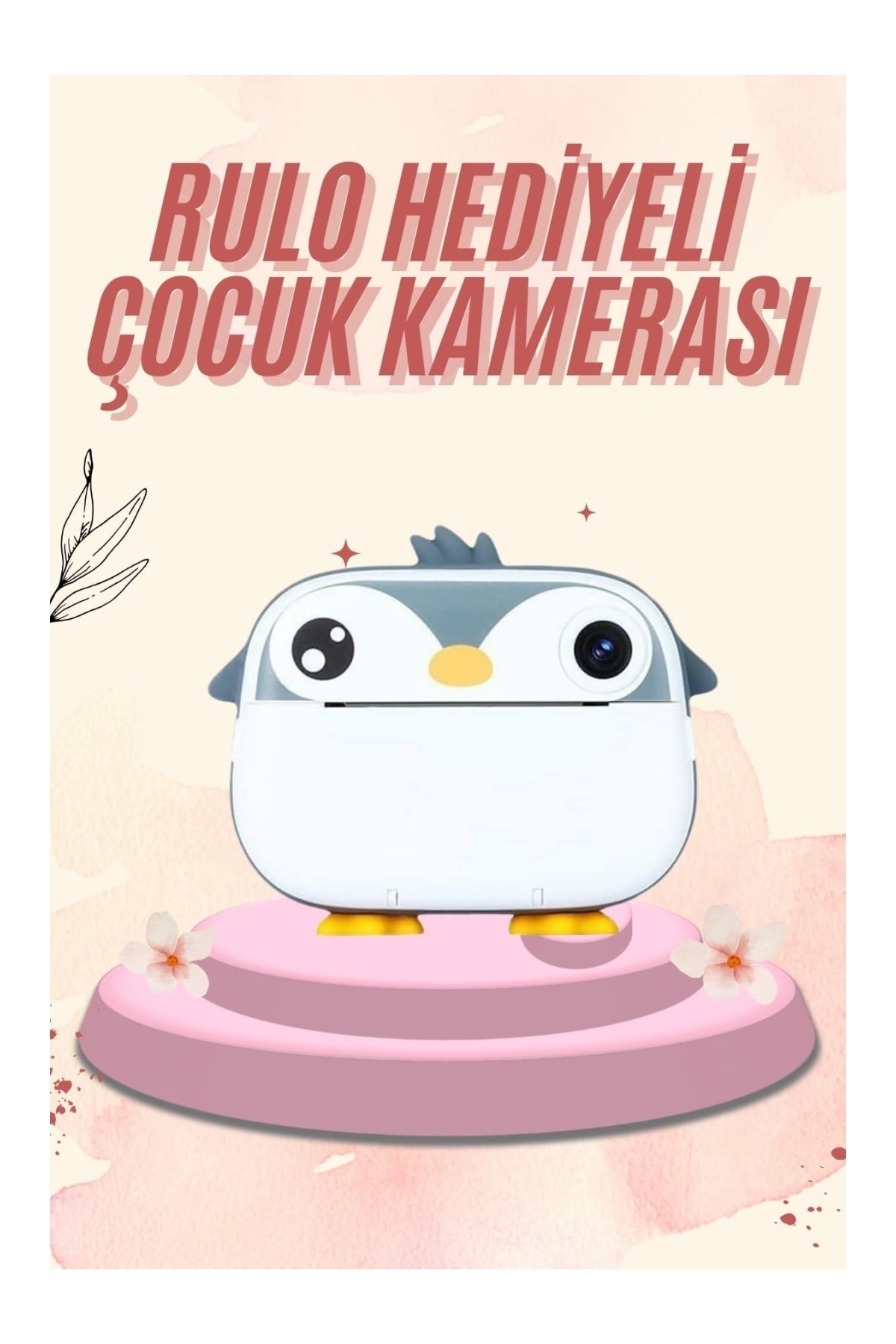 TeknoKesgin Dijital HD Video Kamera Çocuk Fotoğraf Makinesi Anlık Termal Rulo