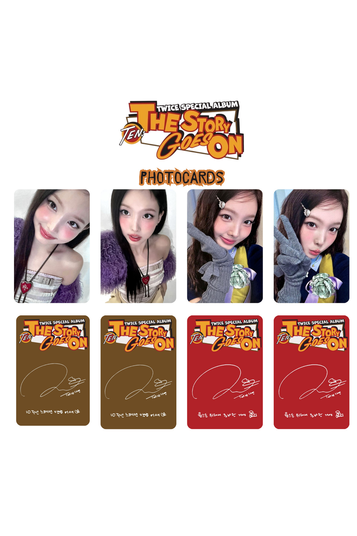 Kpop Dünyasi TWICE Nayeon '' TEN : The Story Goes On '' Photocards