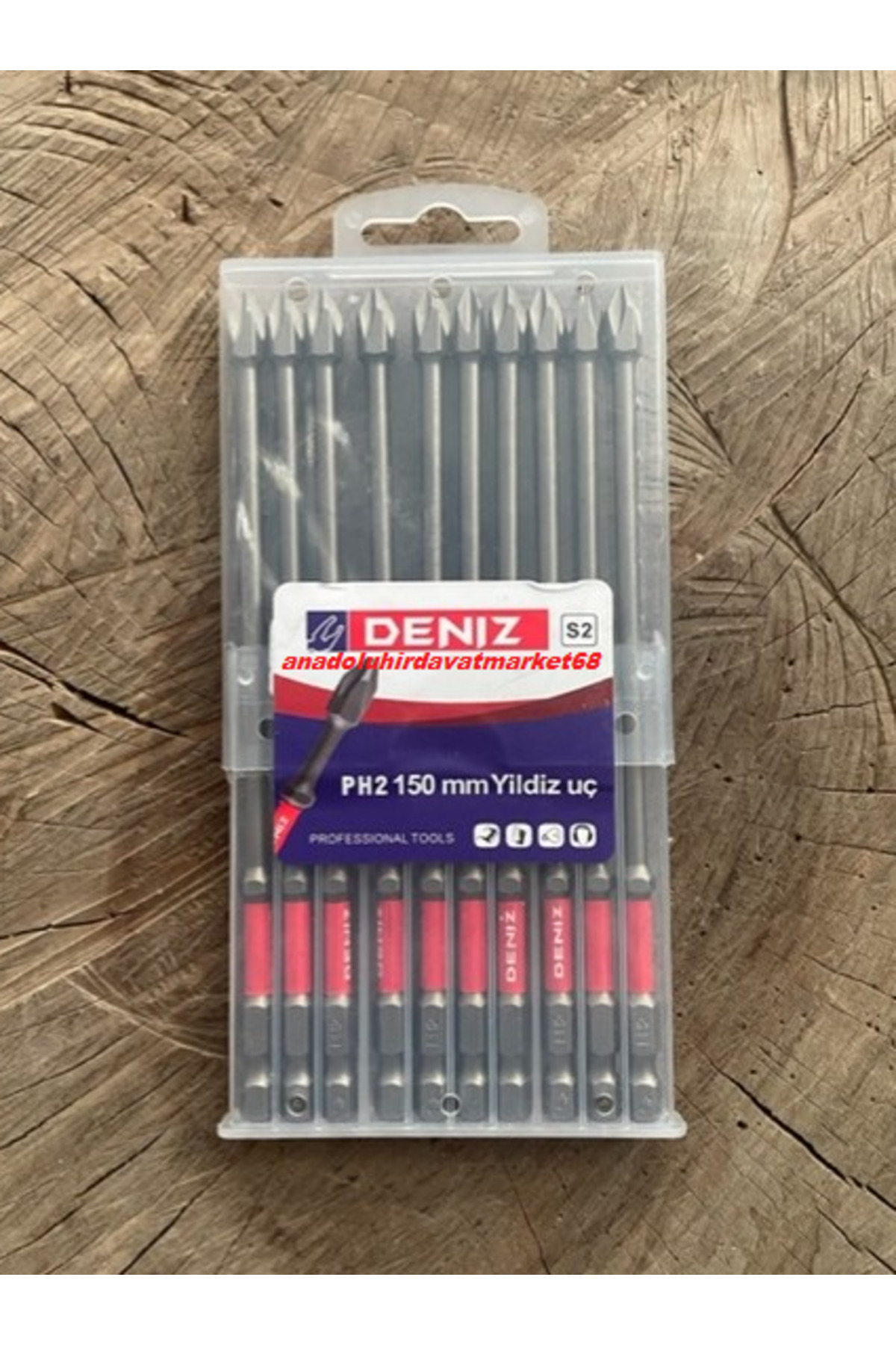 DENİZ DNZ S2 İMPACT PH2 MIKNATISLI YILDIZ BİTS UÇ PH2 SAC VİDA SIKMA UCU 10PCS 150CM MARKAP UCU