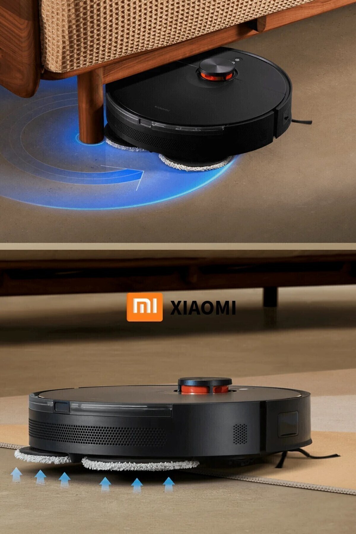 Xiaomi Akıllı Robot Süpürge Halı Tanıma ve Mop Kaldırma, 6000PA Yüksek Çekim Gücü S20PLUS +Tiftik Makinesi
