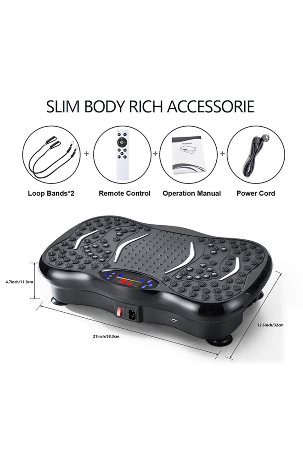 Generic Vibration Plate Fitness Platform Exercise Machine