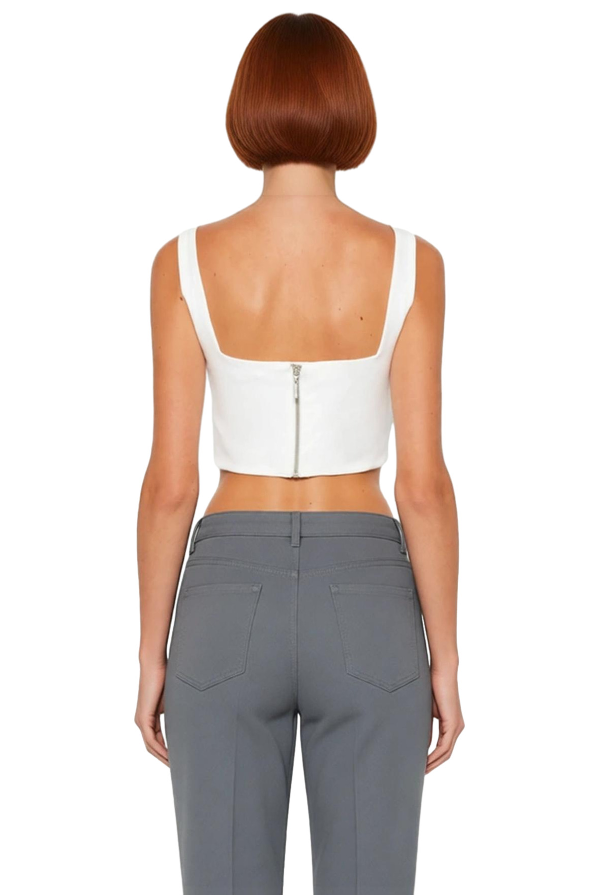 Askılı Korse Crop Bluz Dokuma Polyester Karışımlı Yazlık Şık Görünüm Modern Stil