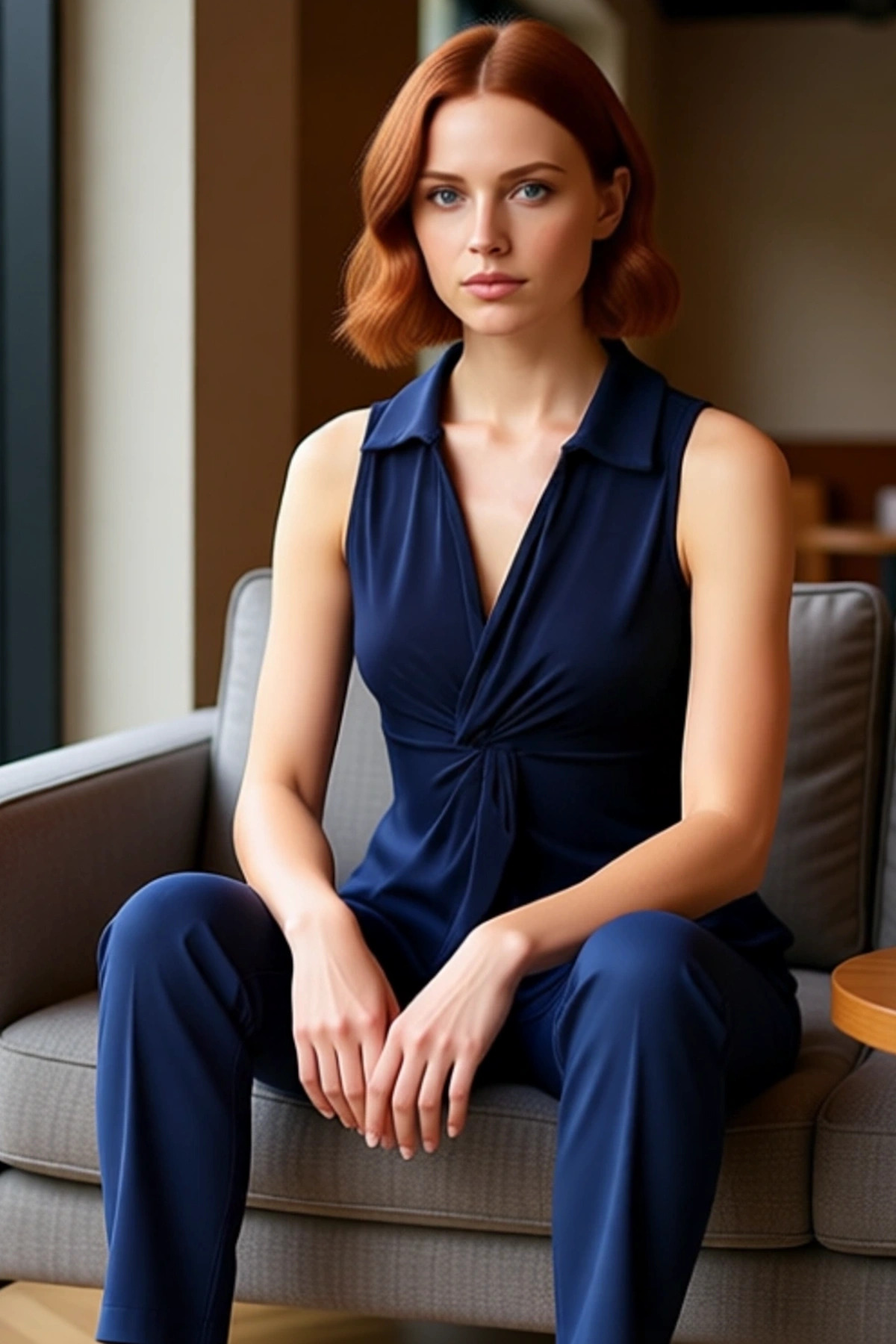 Kadın Fitted Polo Yaka Yazlık Örme Bluz Modern Stil Profesyonel Görünüm Konforlu Kesim