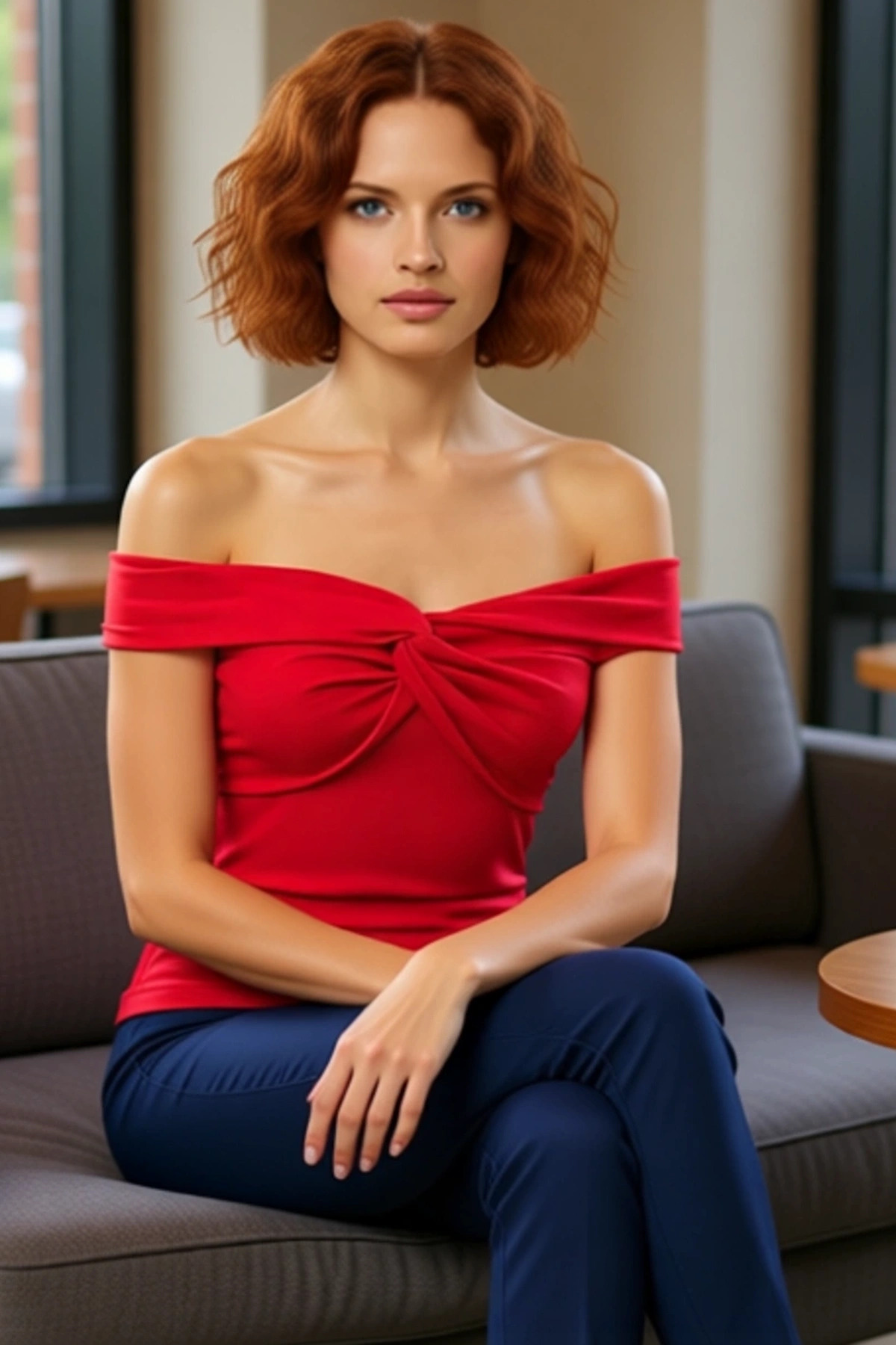 Viskoz Ribana Carmen Yaka Crop Bluz Yazlık Fitted Kalıp Modern Stil Kaliteli İşçilik