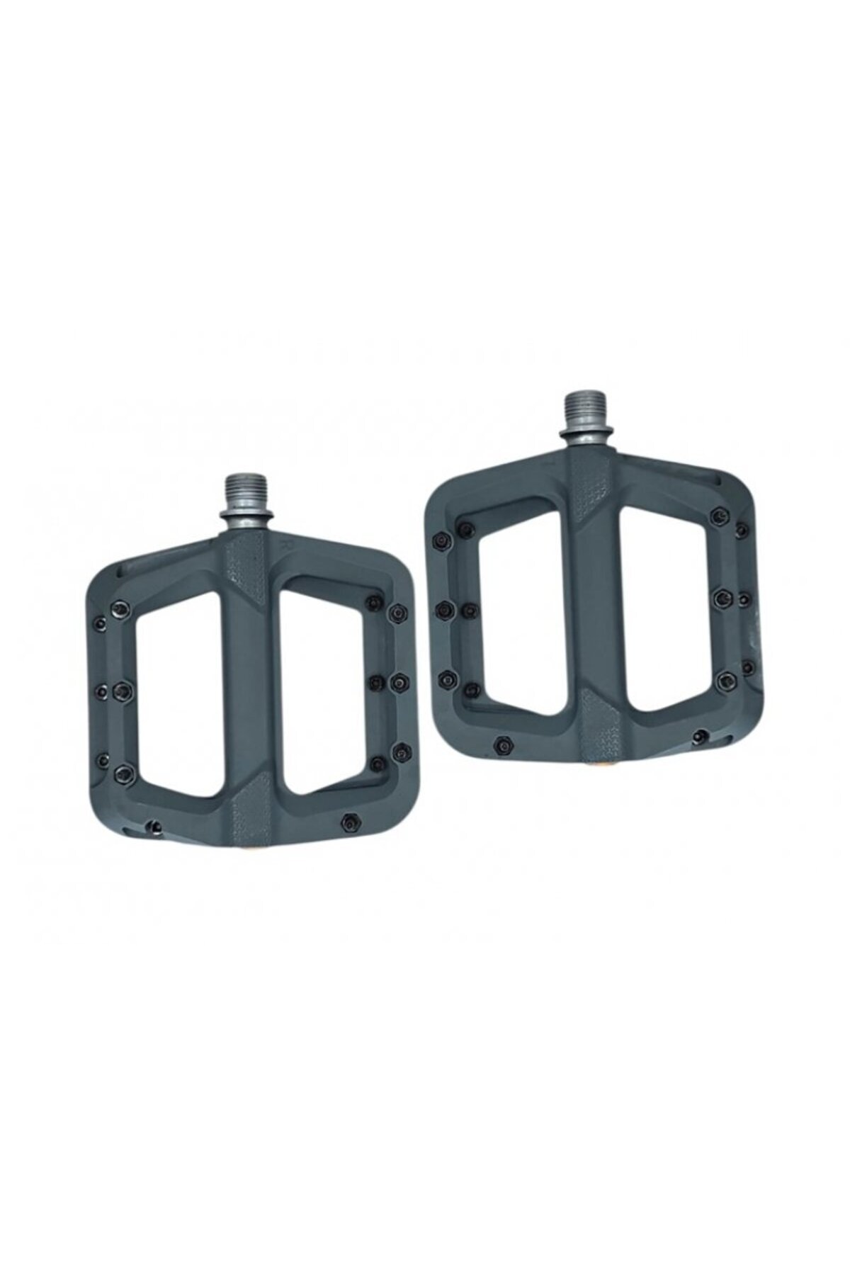 heugers Nardo Gri HF-710 Rulmanlı Pedal – Dayanıklı Gövde, Değiştirilebilir Pimli, MTB & BMX Uyumlu