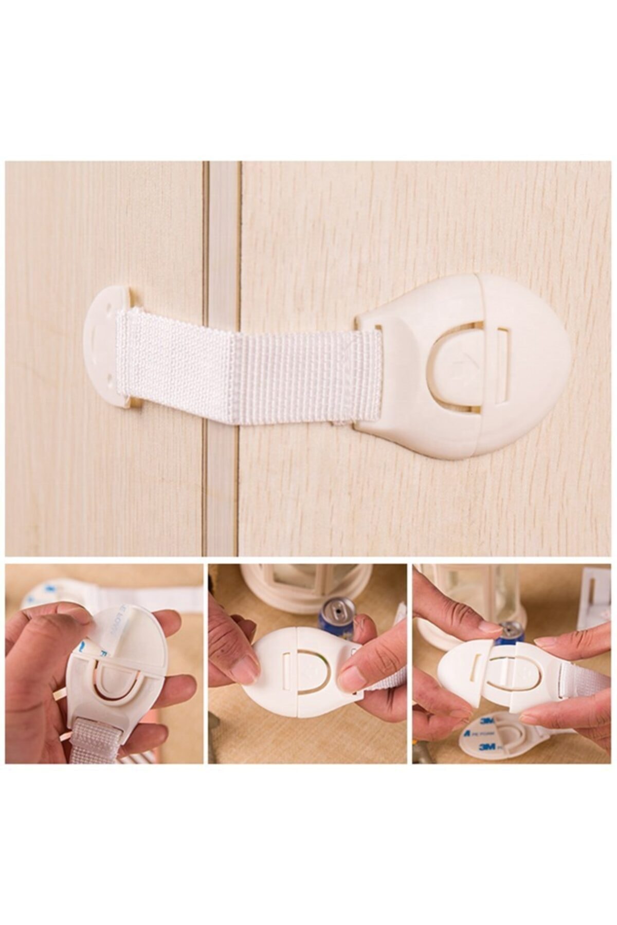 İdeal Baby Çocuk Çekmece Kilidi Ve Dolap Kilidi Bebek Güvenlik Koruma Kilidi Koruyucu Kilit 15 Adet fotoğrafı 5 (önizleme)