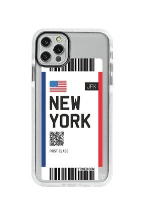 Iphone 12 Pro Max Beyaz Impact New York Bileti Premium Telefon Kılıfı Trv011-iPhone-12-Pro-Max