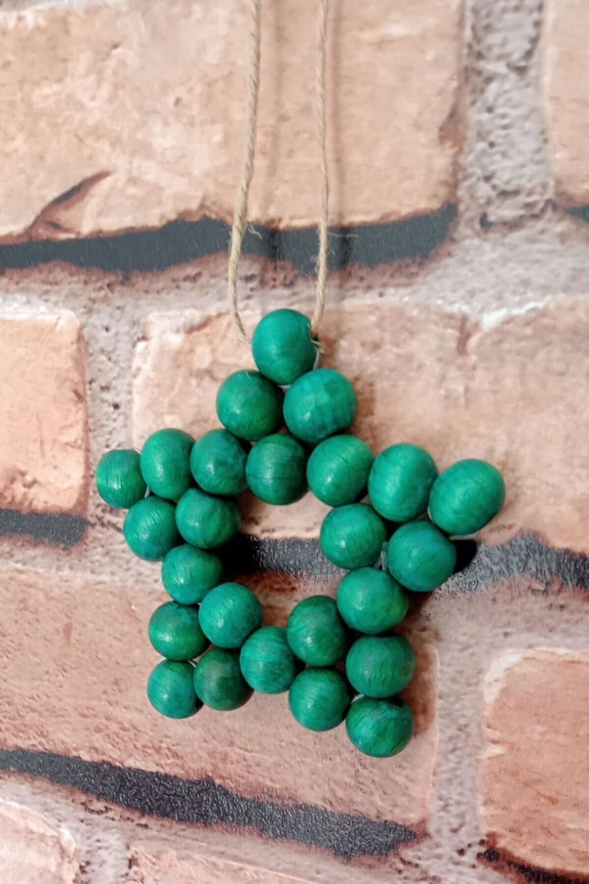 Green Decorative Handmade Wooden Star