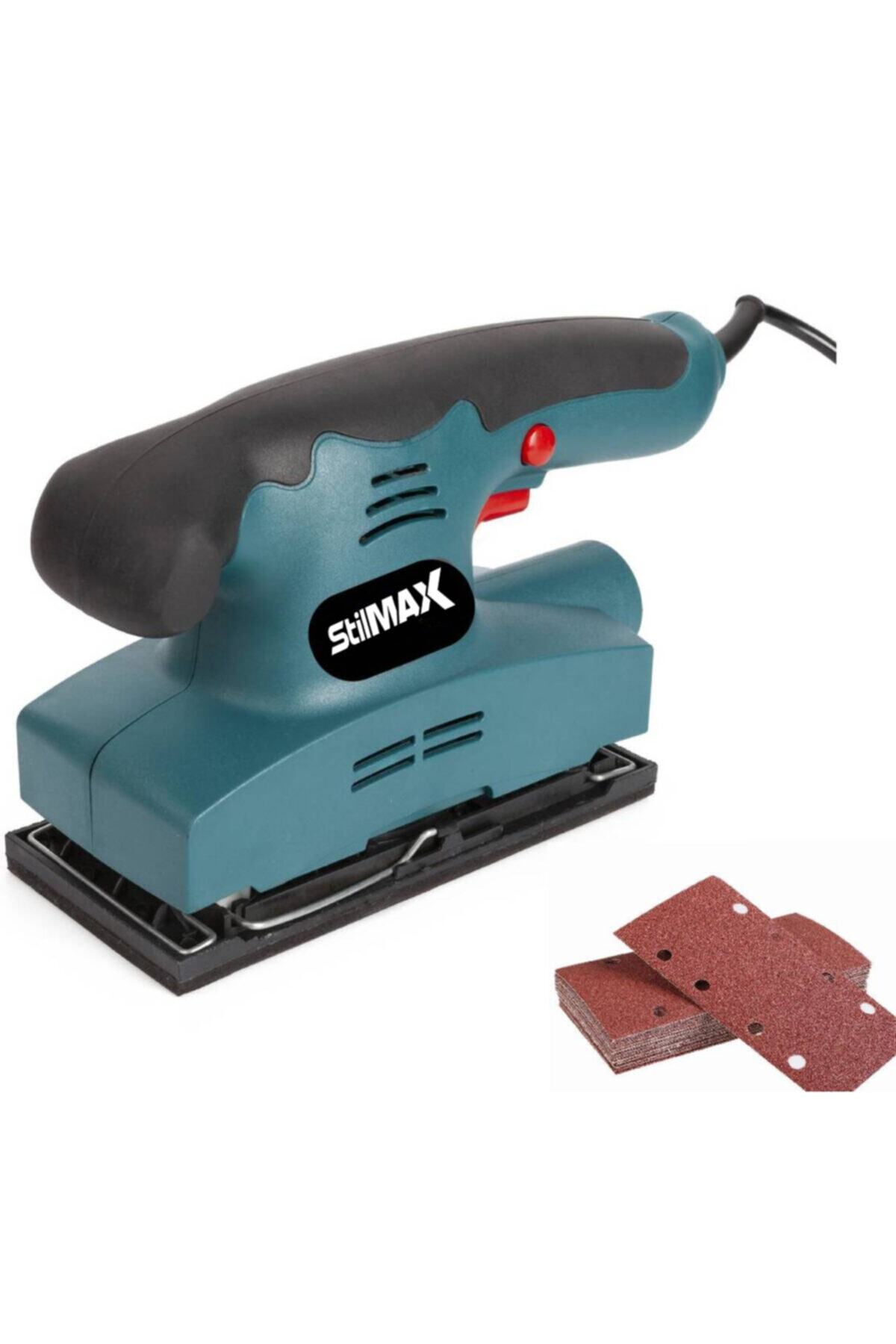 stilmax Stm-450x Profesyonel 400 W Elektrikli Titreşimli Zımpara Makinası + 5 Adet Zımpara