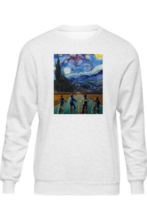 Stranger Things Van Gogh Uzun Kollu Sweatshirt popks1120