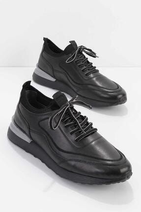 Siyah Leather Erkek Casual Ayakkabı E01958010603