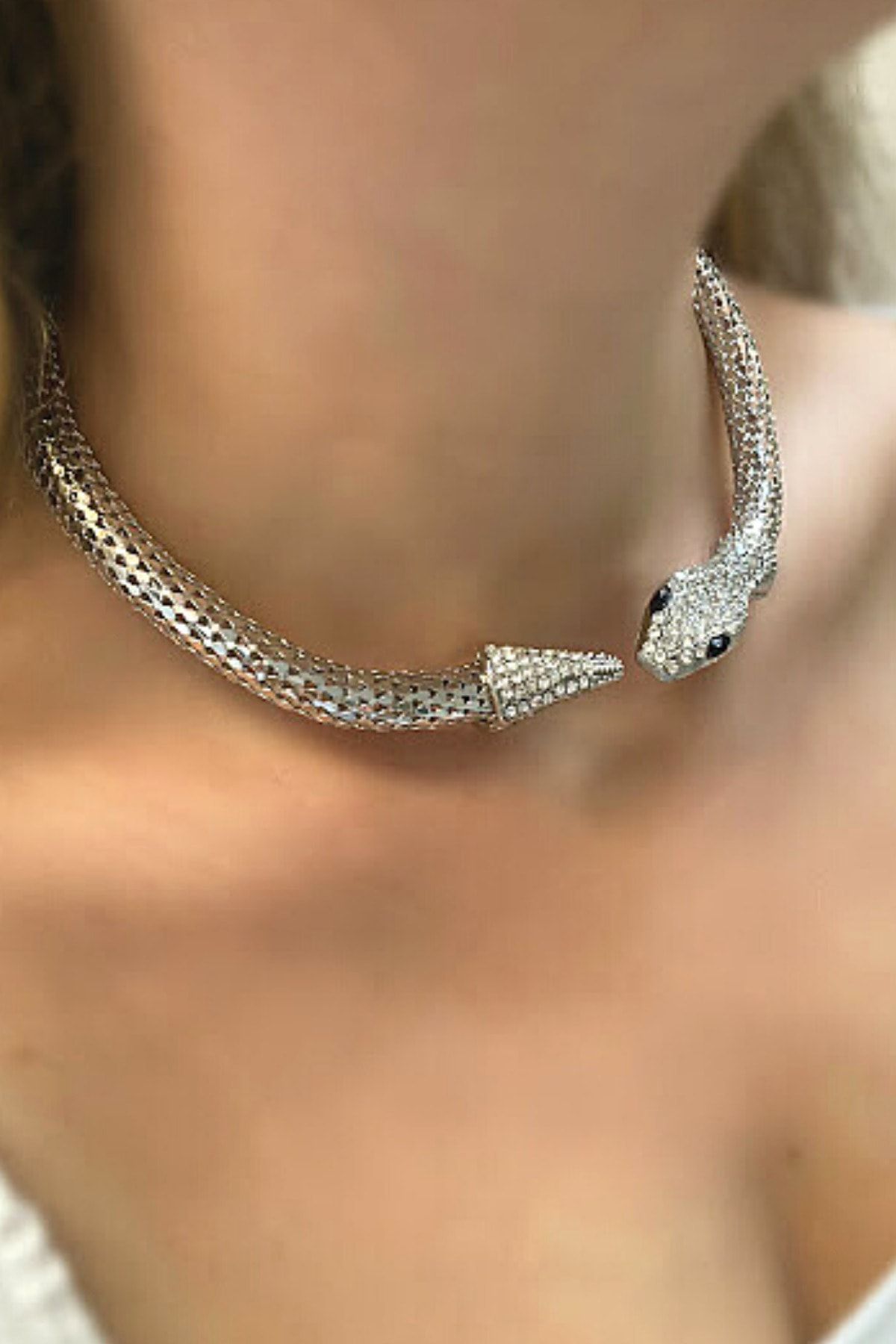 Snake shop choker necklace