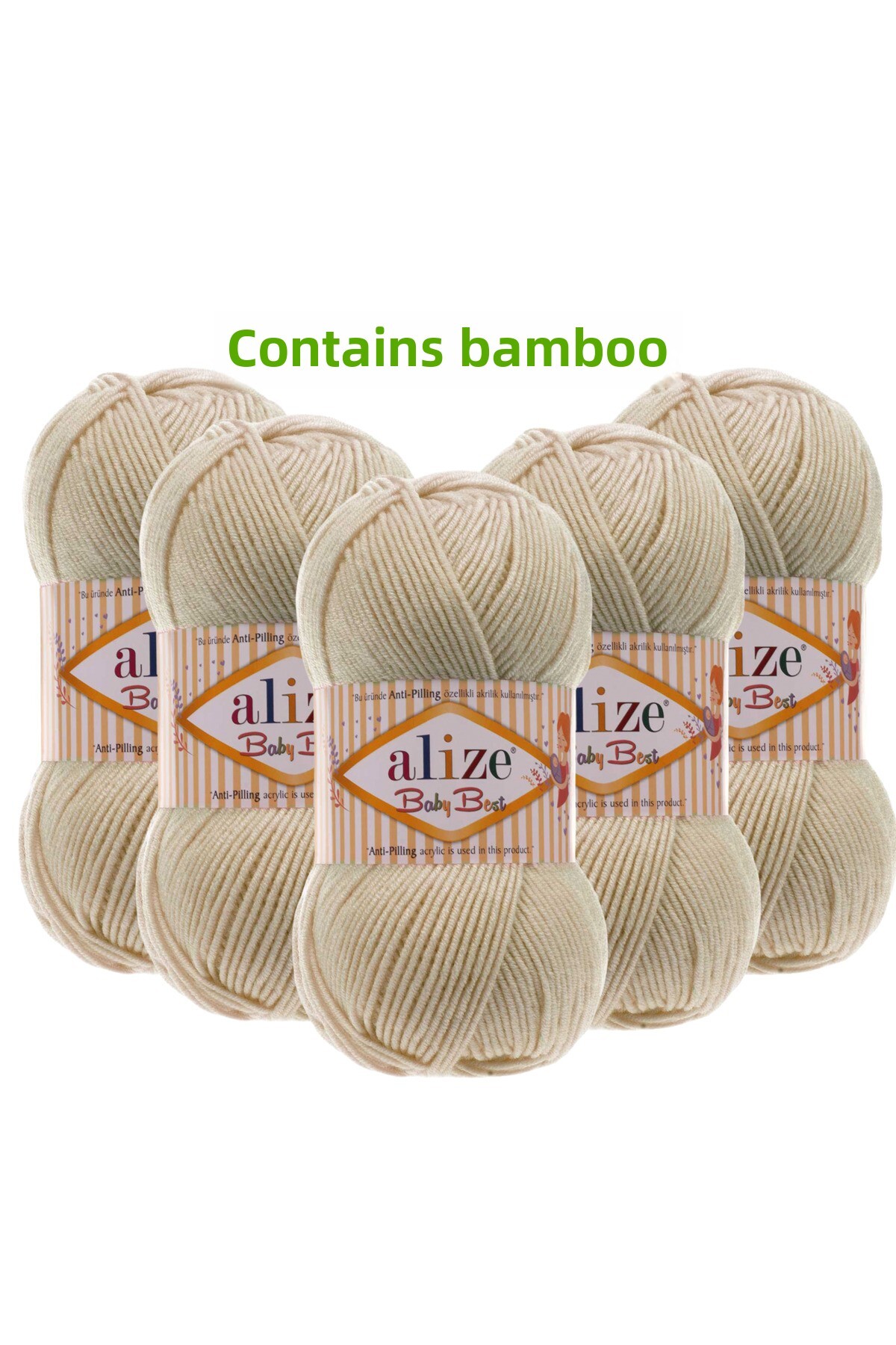 Alize Baby Best 5 τεμάχια Βρεφικό κορδόνι 10% Bamboo Antipiling 599 ...