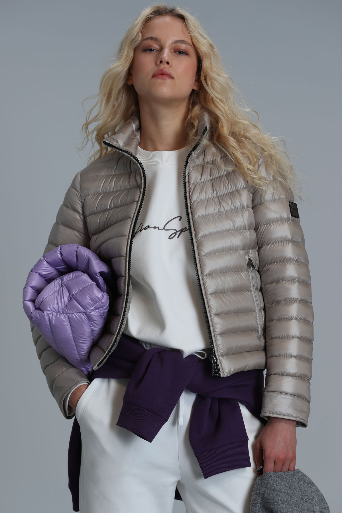 لوفیان کت زنانه مری مدل Goose Down به رنگ بژ