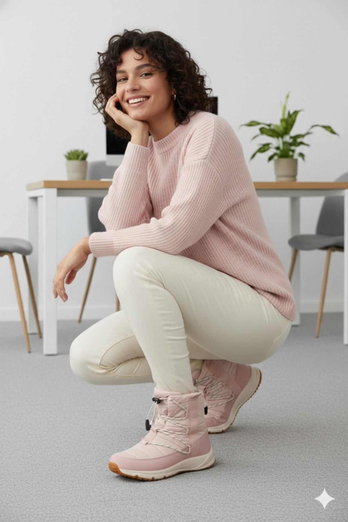 Hammer Jack Pink Su Geçirmez Kadın Kar Botu 101 21620-z