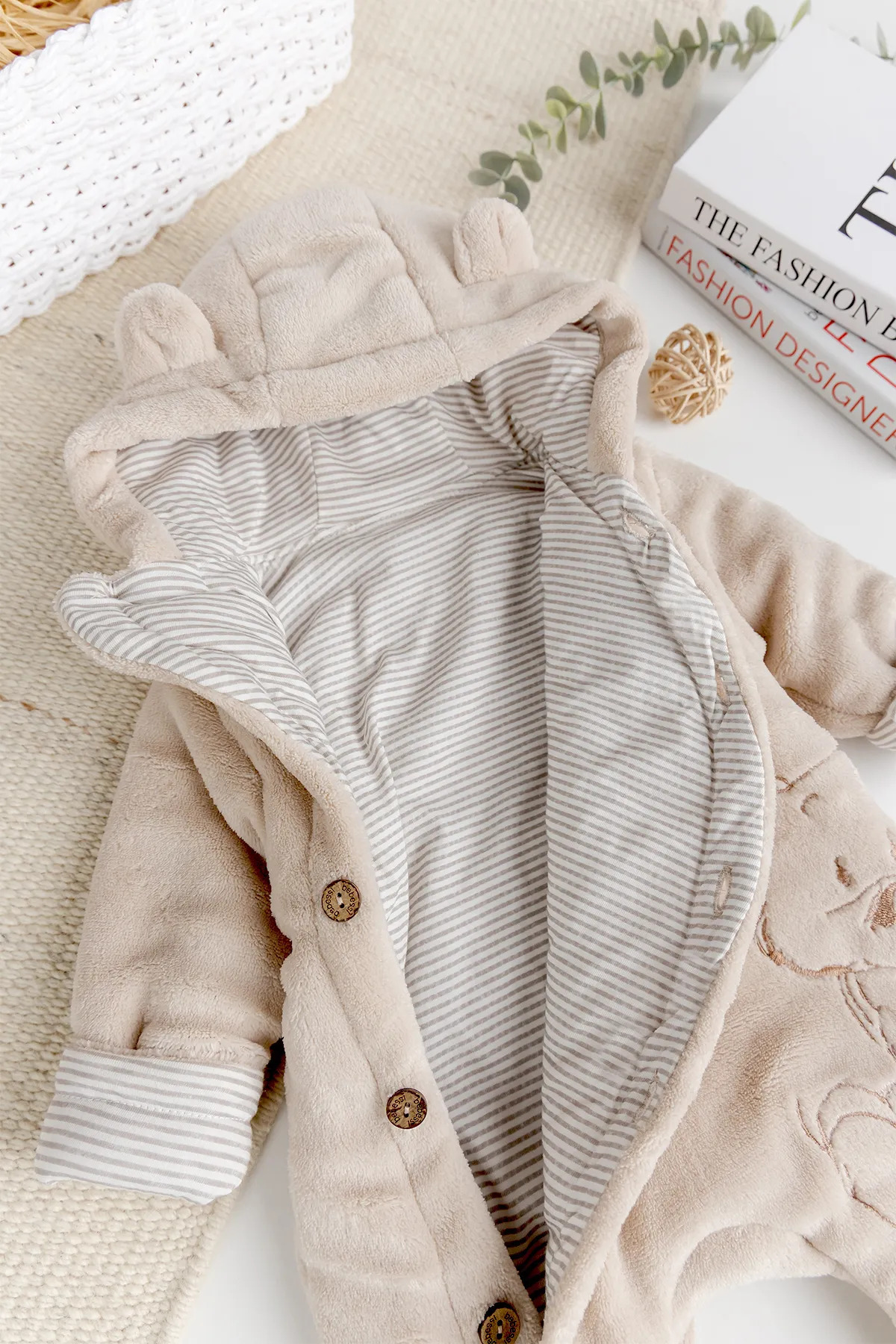 Babymod Ayıcık Figürlü Welsoft Peluş Astronot Kışlık Kız Erkek Bebek Tulum fotoğrafı 3 (önizleme)