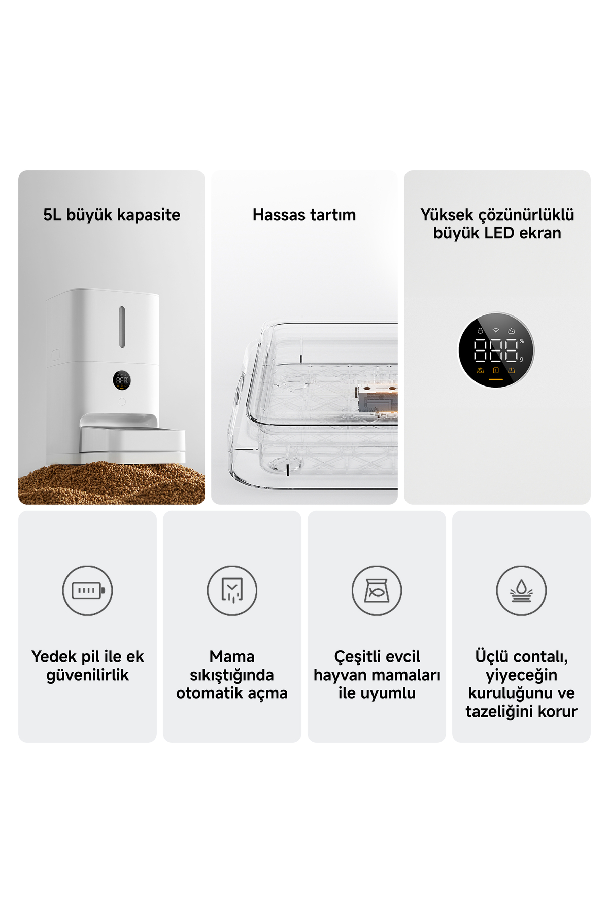 Xiaomi Smart Pet Food Feeder 2 Akıllı Evcil Hayvan Besleyici fotoğrafı 2 (önizleme)
