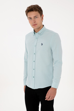 U.S. Polo Assn. Erkek Mint Uzun Kollu Basic Gömlek 50316723-VR152