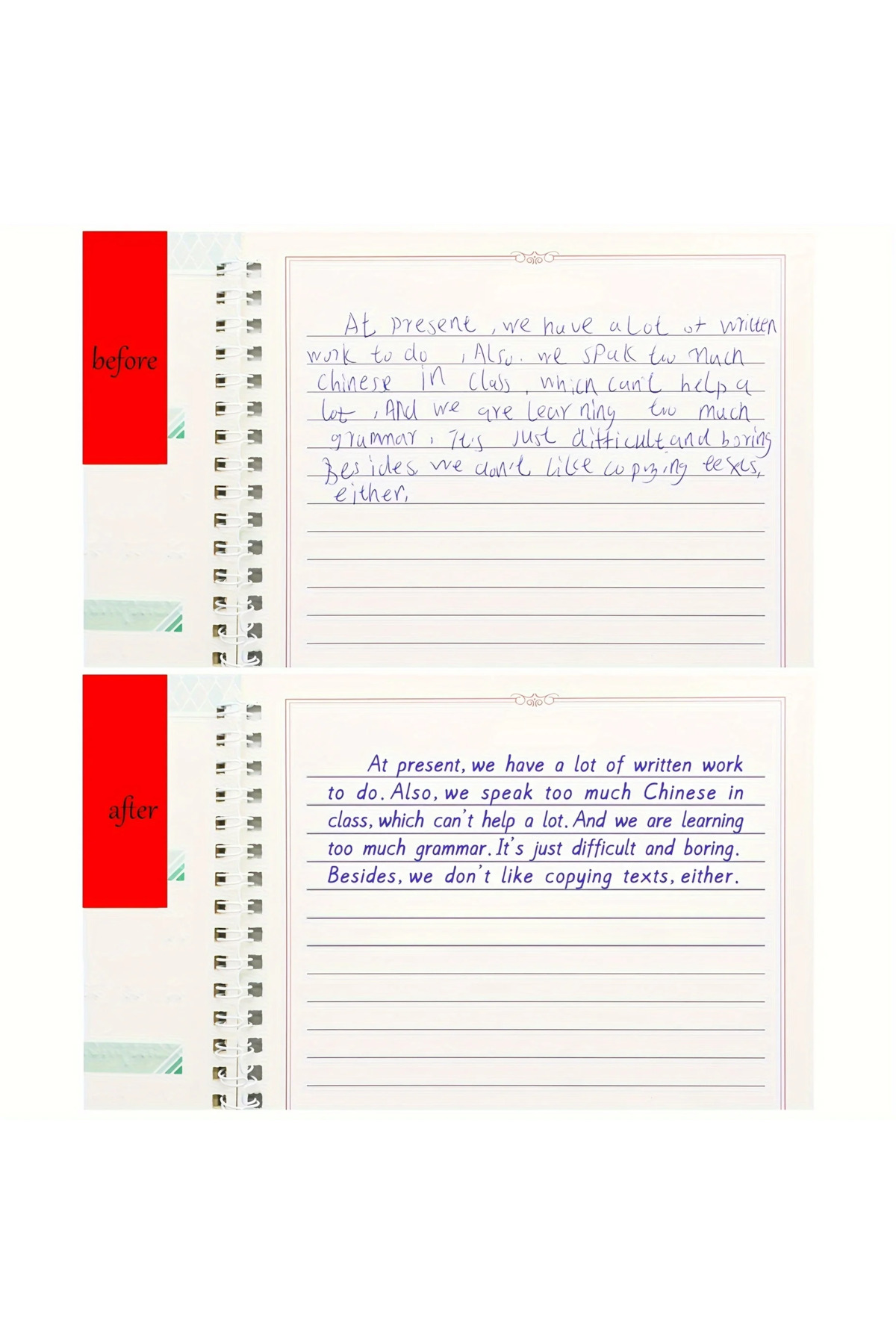 ۱ جلد دفتر تمرین قابل استفاده مجدد با خط ایتالیک – کتاب الفبای انگلیسی و خوشنویسی دستی برای I