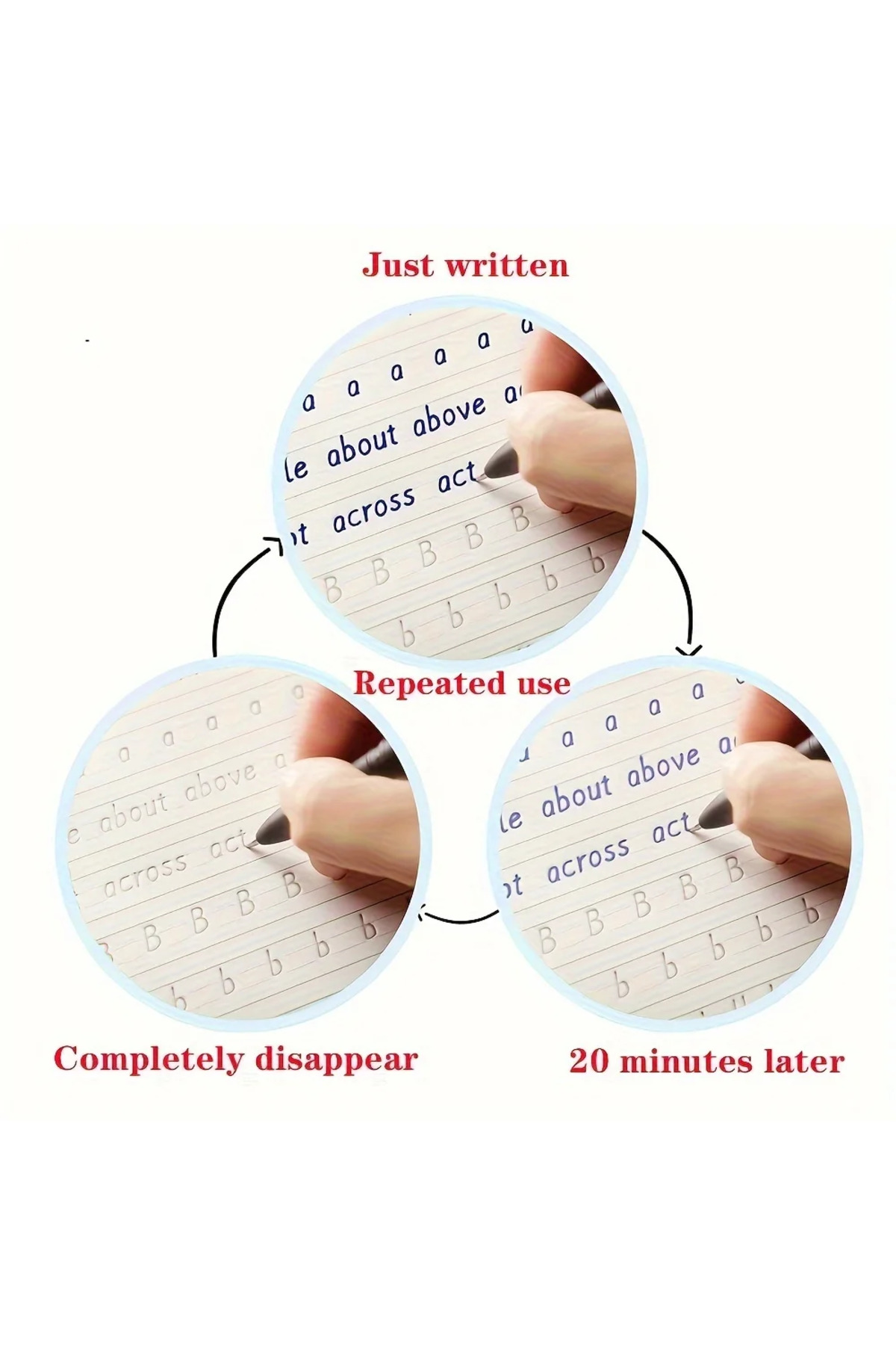 ۱ جلد دفتر تمرین قابل استفاده مجدد با خط ایتالیک – کتاب الفبای انگلیسی و خوشنویسی دستی برای I