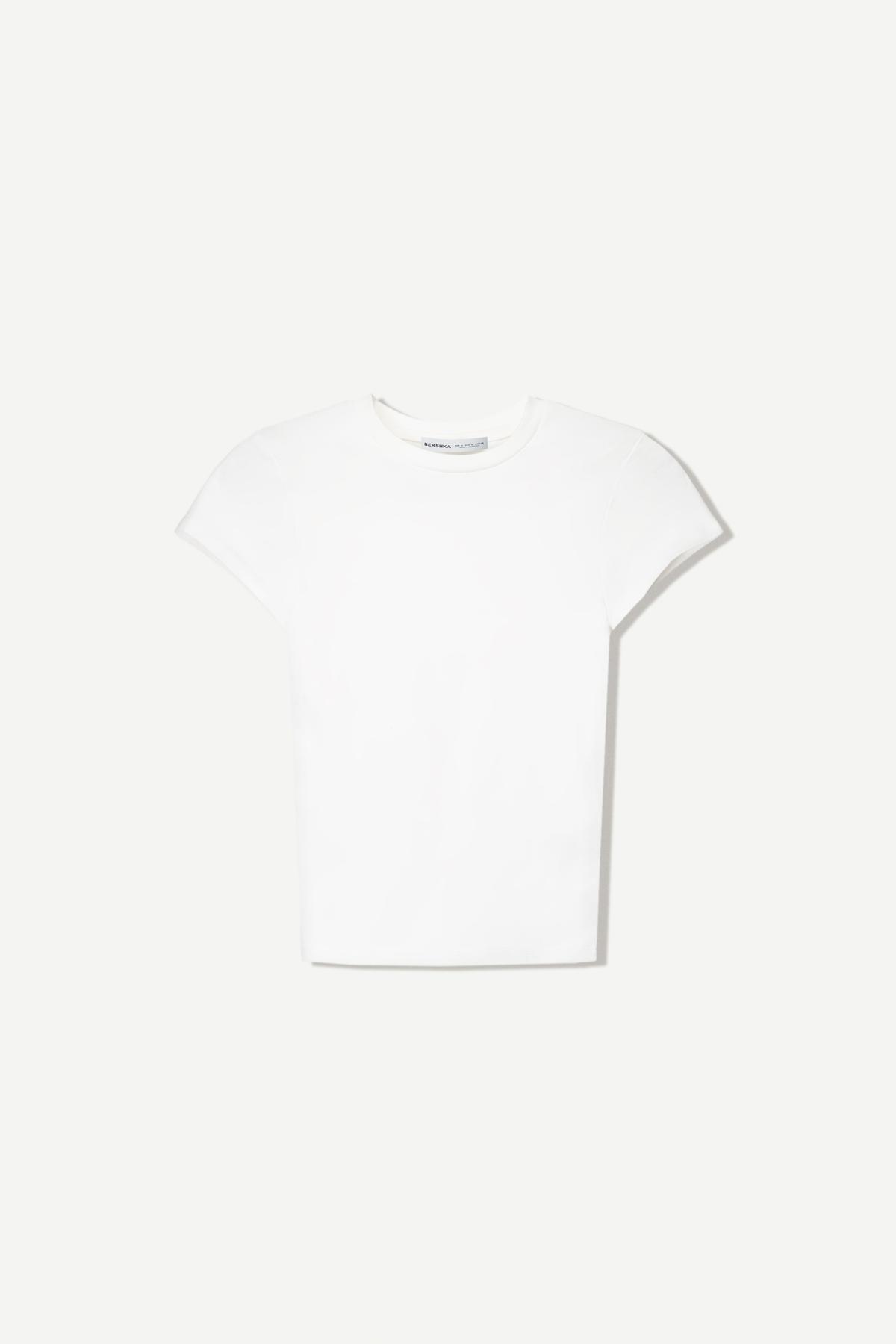 Bershka Kısa kollu bisiklet yaka t-shirt