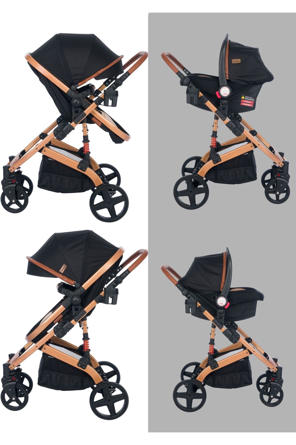 BEBEGOLD Truva Travel Sistem Bebek Arabası fotoğrafı 4 (önizleme)