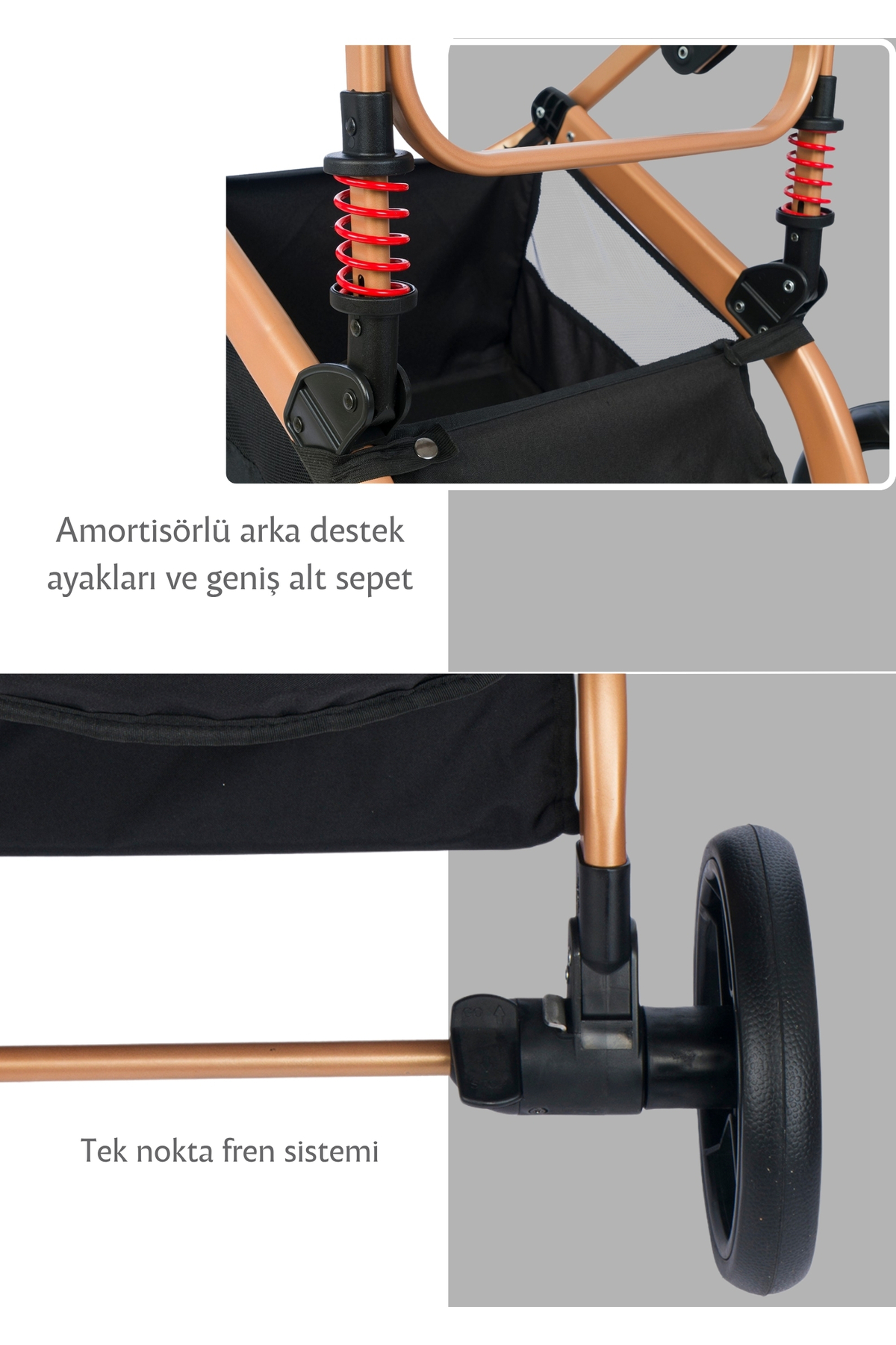 BEBEGOLD Truva Travel Sistem Bebek Arabası fotoğrafı 6 (önizleme)