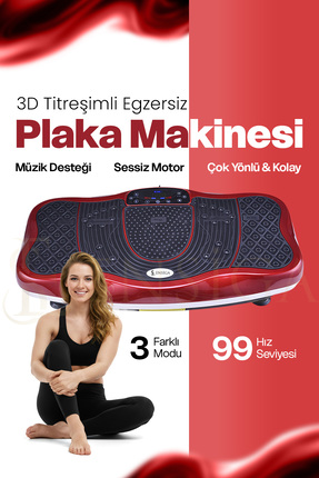 Mega Plus Titreşimli Müzikli Egzersiz Plaka Makinesi 3D Fitness için Tüm Vücu...