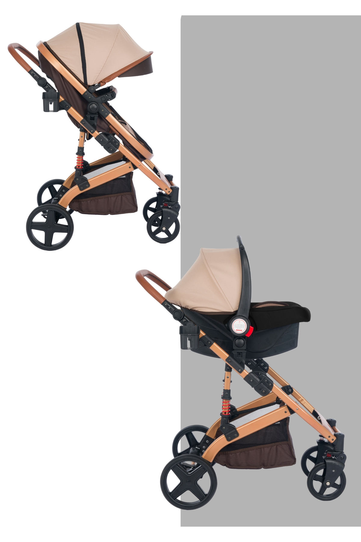 BEBEGOLD Truva Travel Sistem Bebek Arabası fotoğrafı 4 (önizleme)