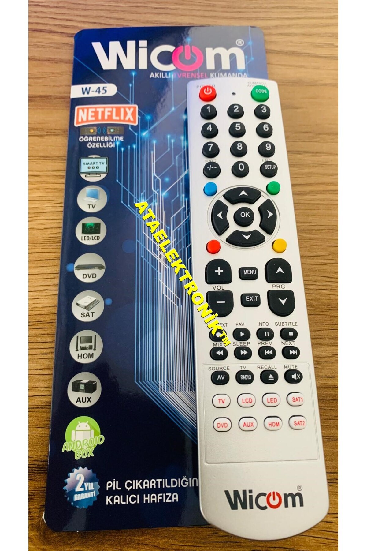 wellbox WİCOM Akıllı Evrensel Kumanda tv uydu tvbox aux home