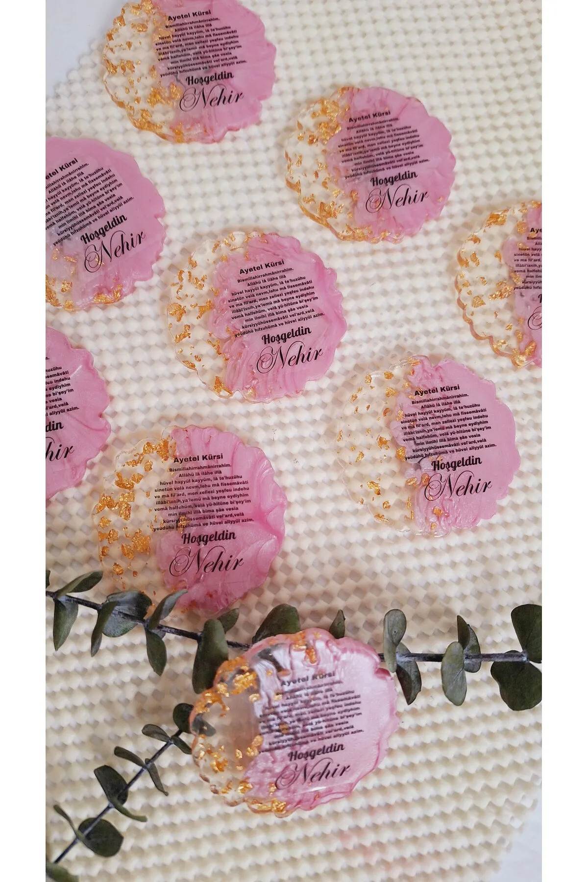 SevgiliAtolyemm Pembe Epoksi Magnet 10 Adet Sünnet Doğum Günü Mevlüt Hediyelik fotoğrafı 6 (önizleme)