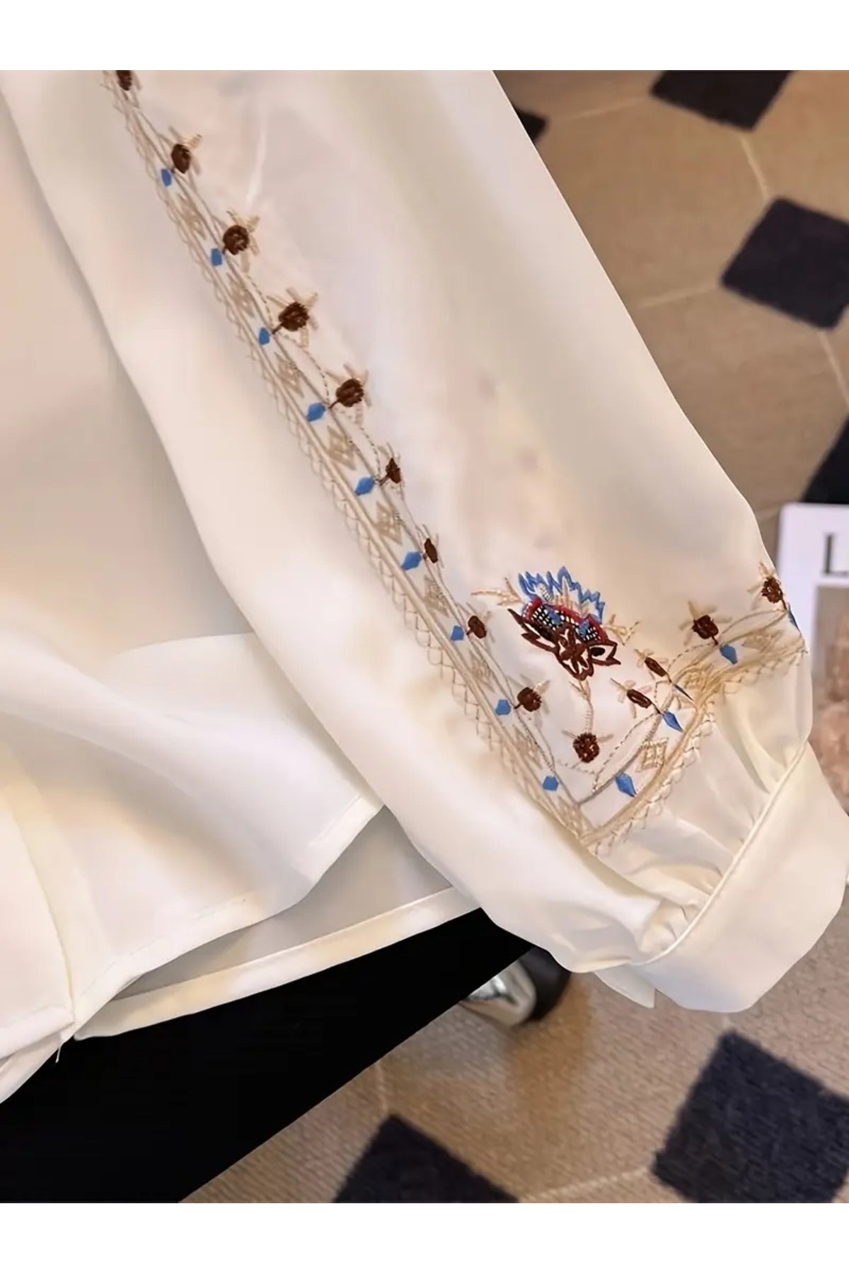 Etos  Nakışli Gömlek BaLoN Manşet KoL - Görsel 4