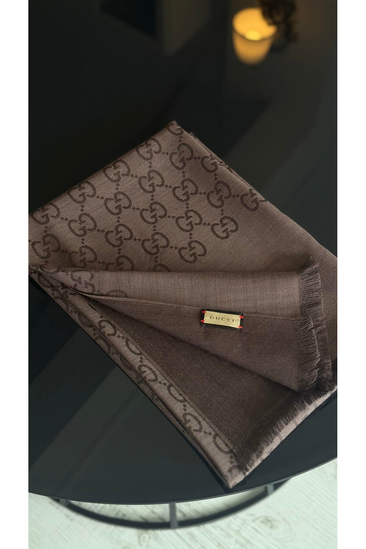 GC  Küllü Kahve Gucci Kaşmir Şal