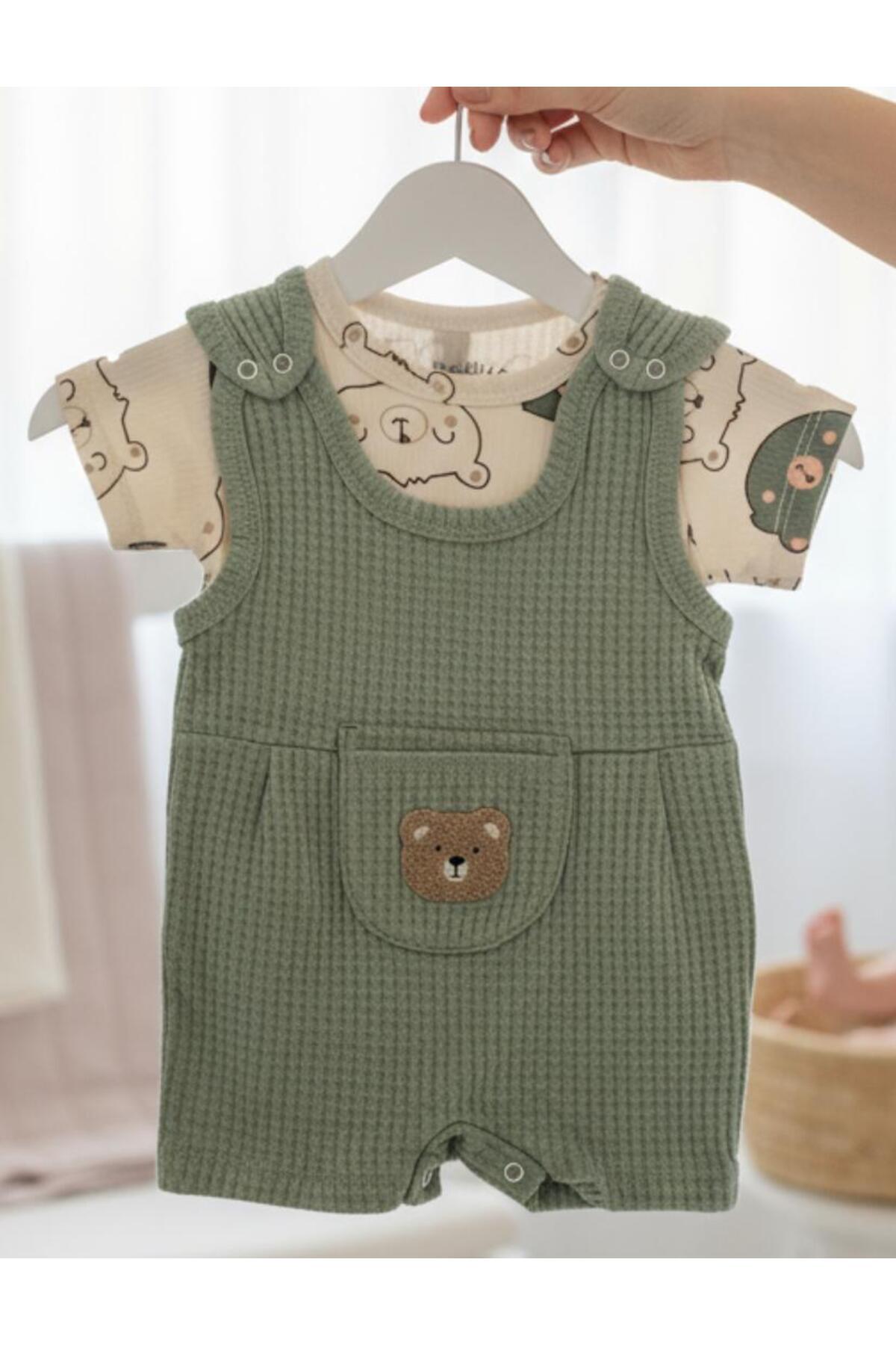 Bear Embroidered Summer Jumpsuit