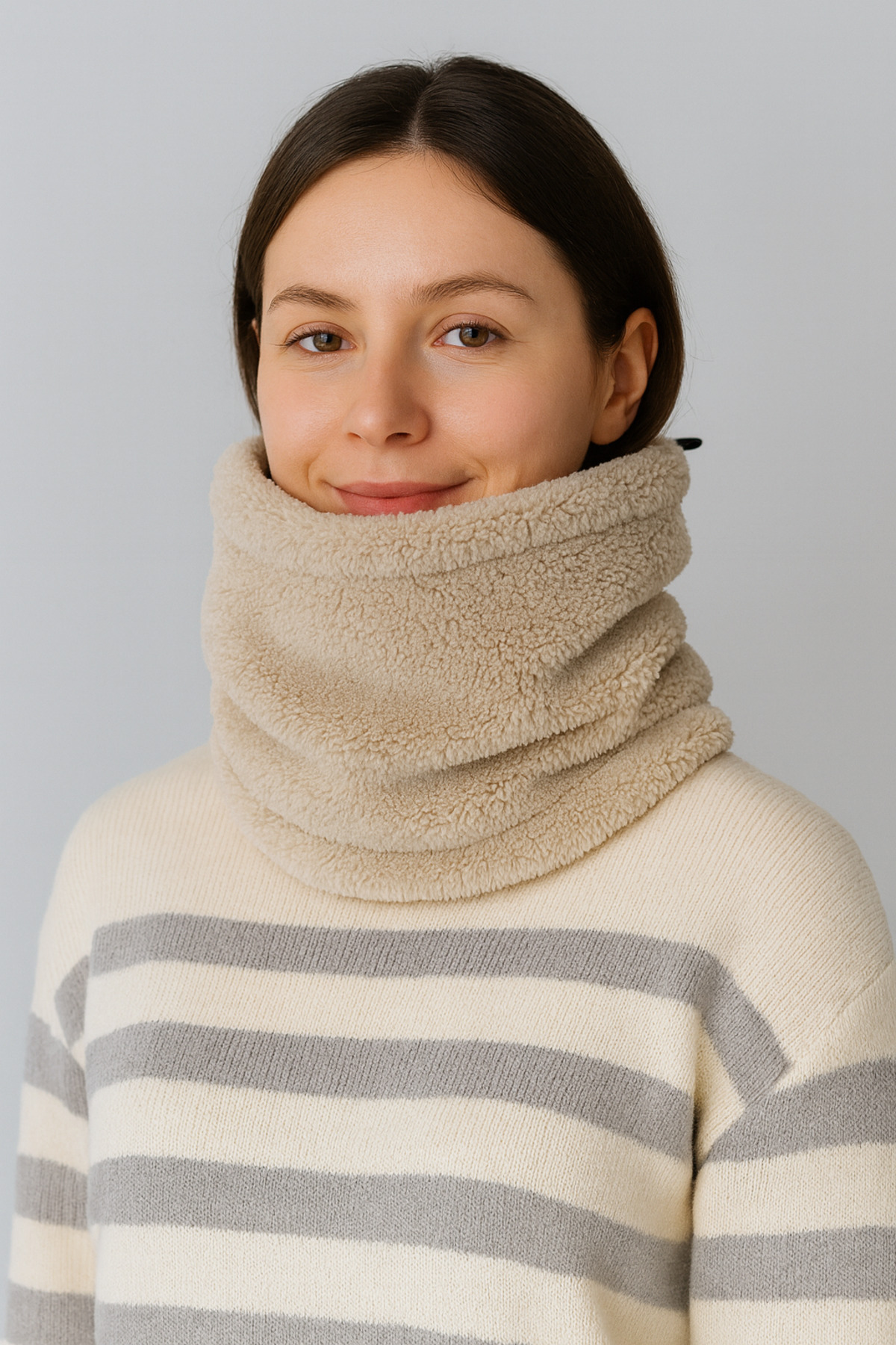 Homy Life Kışlık Kalın Welsoft Boyunluk Atkı | Rüzgar Geçirmez Yumuşak Dokulu Bere Olabilen Kar Maskesi