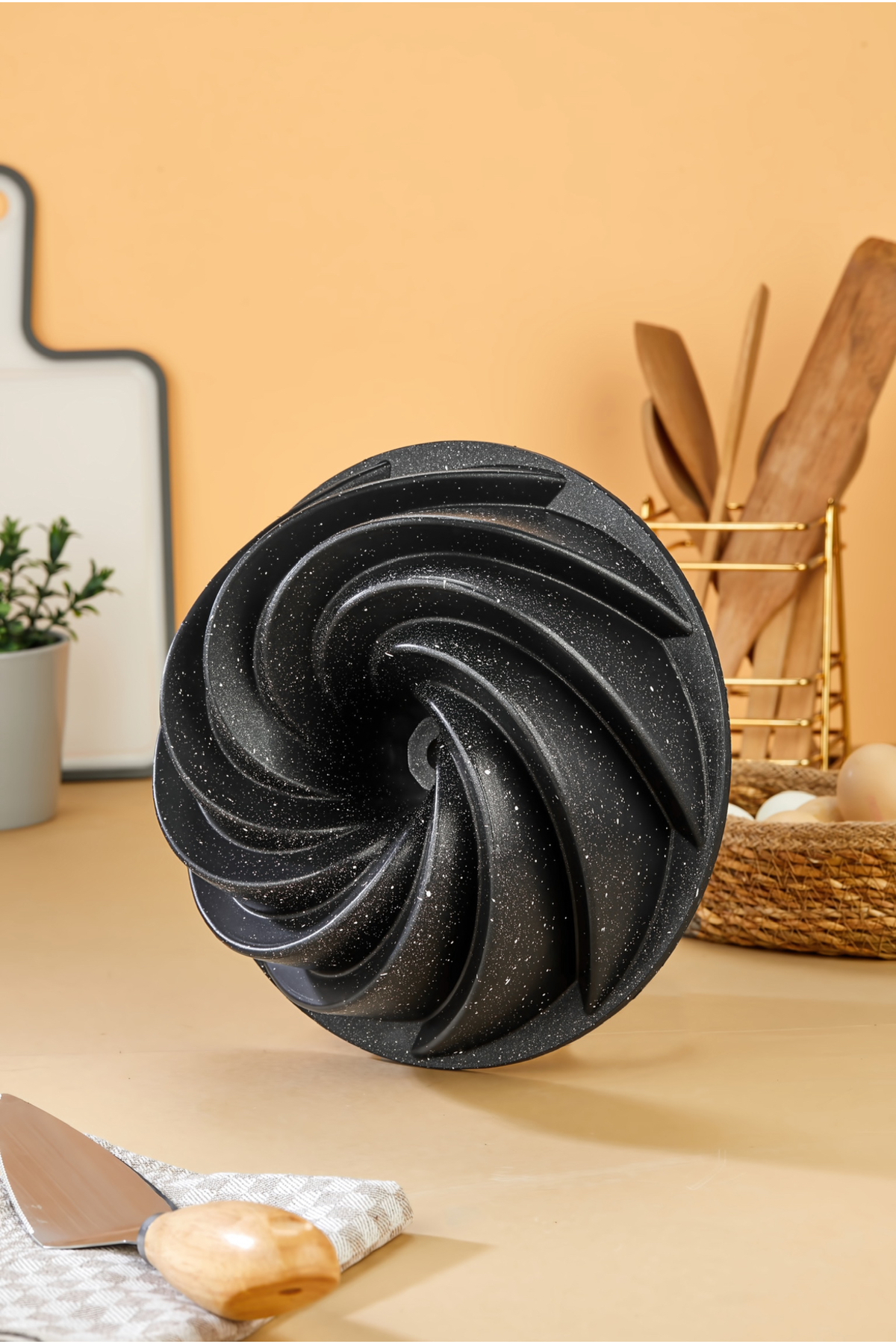 ZenaLiora ZENA LİORA DÖKÜM KEK KALIBI RÜZGAR GÜLÜ 26 CM GRANİT