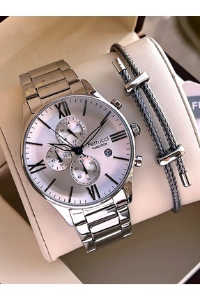 Ferrucci Bileklik Hediyeli Özel Kutulu Damat Saati 3 Atm Suya Dayanıklı Çelik...