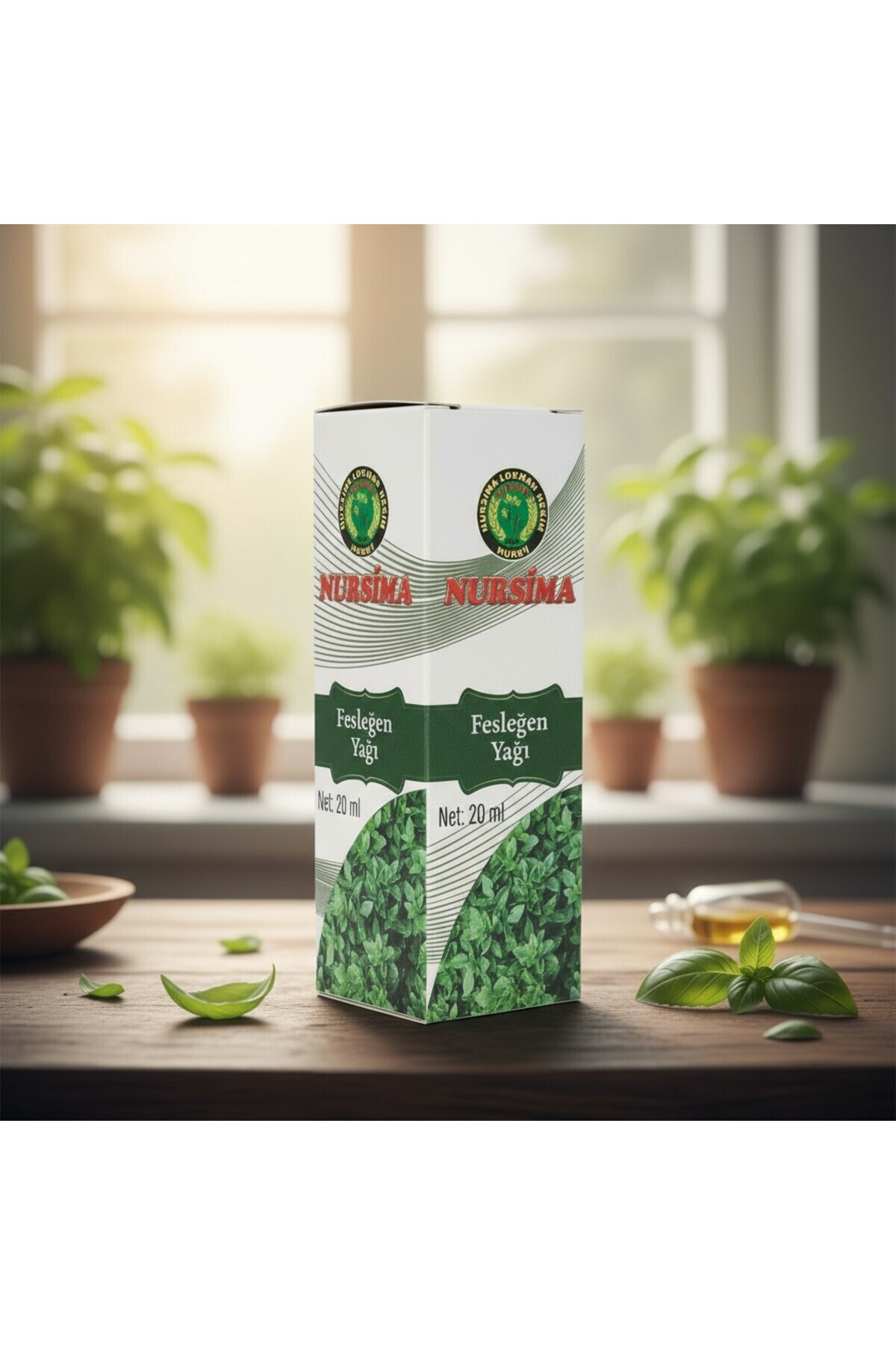 Nursima Fesleğen Yağı 20 ml Doğal Uçucu Bitkisel Yağ – Saf ve Katkısız