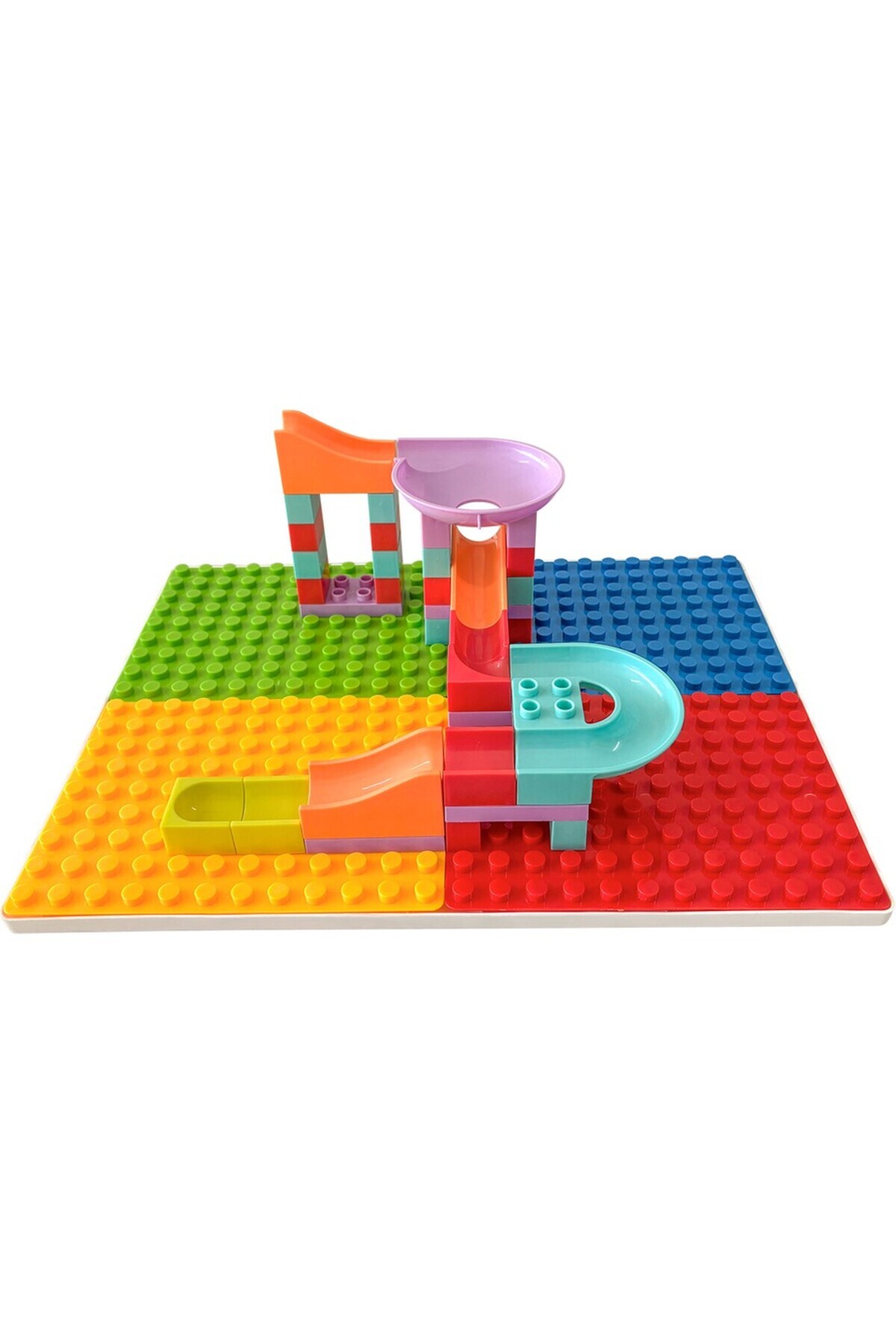 بلاک ساختنی رنگی ماکسی سایز، سازگار با دوپلو، ابعاد ۲۹.۵×۳۹ سانتیمتر