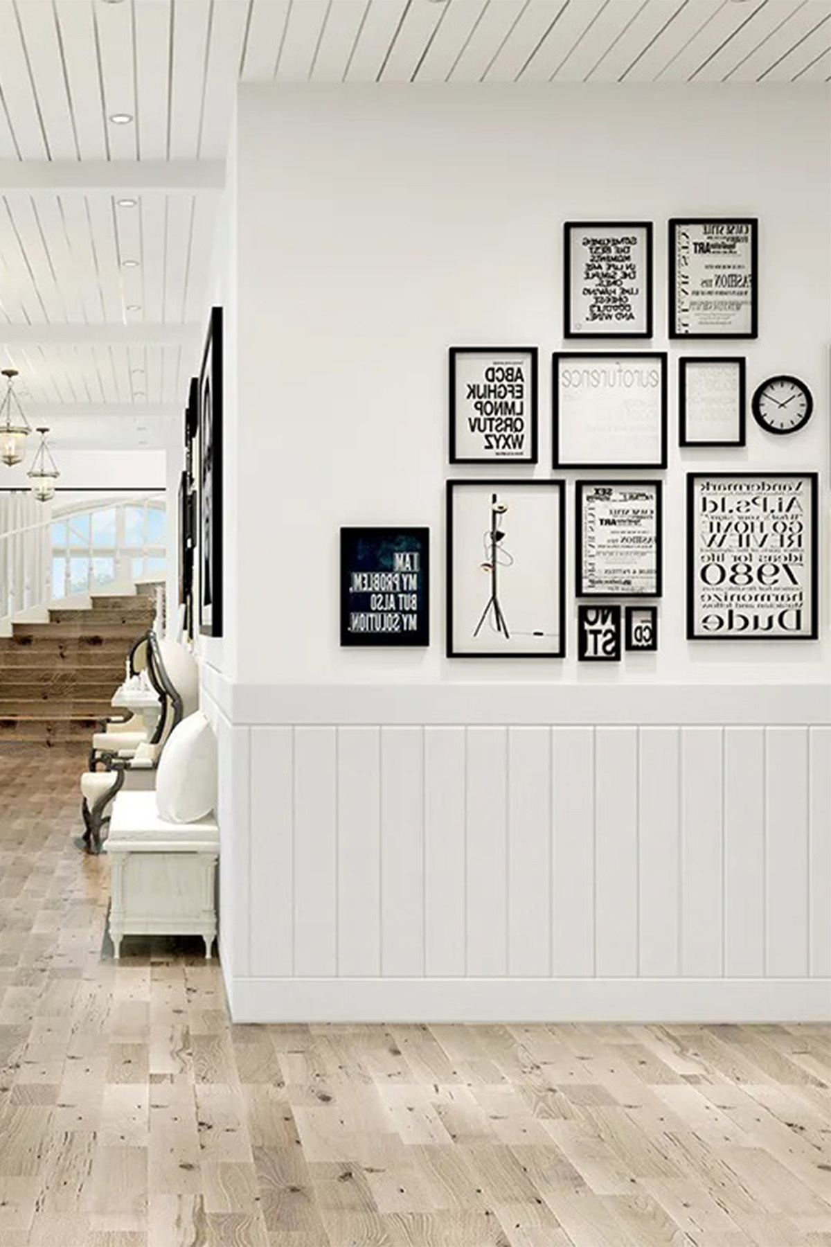 Bien Home 70x70cm 0,50 M2 Kendinden Yapışkanlı Beyaz Ahşap Kendinden Yapışkanlı Esnek Lambri Duvar Paneli