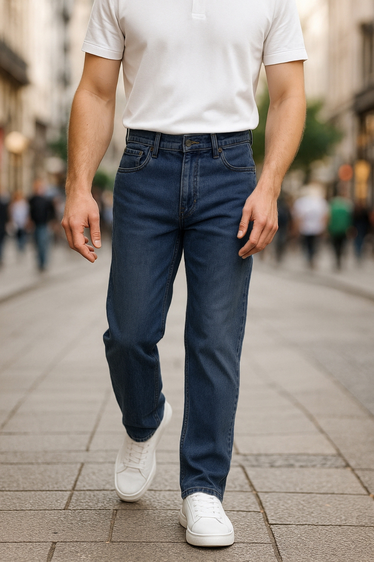 CEDY DENIM Regular Fit Jean Martin Yüksek Bel Standart Kesim Esnek Kot Pantolon C336-mavi görsel 5