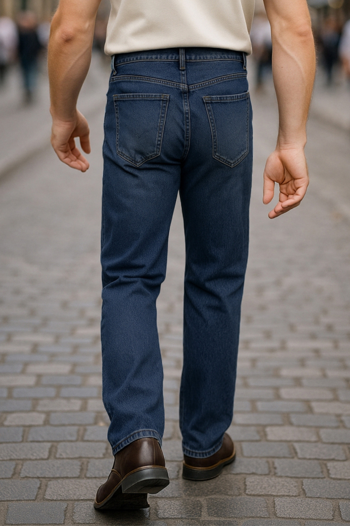 CEDY DENIM Regular Fit Jean Martin Yüksek Bel Standart Kesim Esnek Kot Pantolon C336-mavi görsel 7